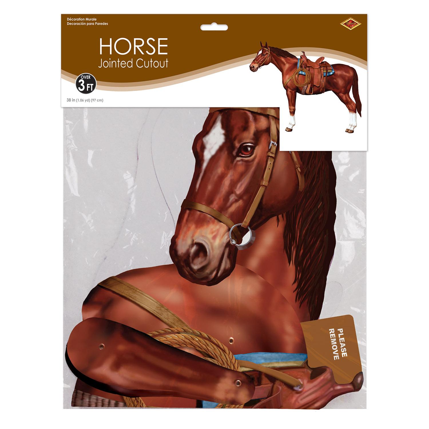 12 Pack Beistle Jointed Horse Party Decorations - Lifelike Hanging Horse Cutouts for Western, Cowboy, and Farm Themed Parties, Baby Showers, and Birthday Celebrations