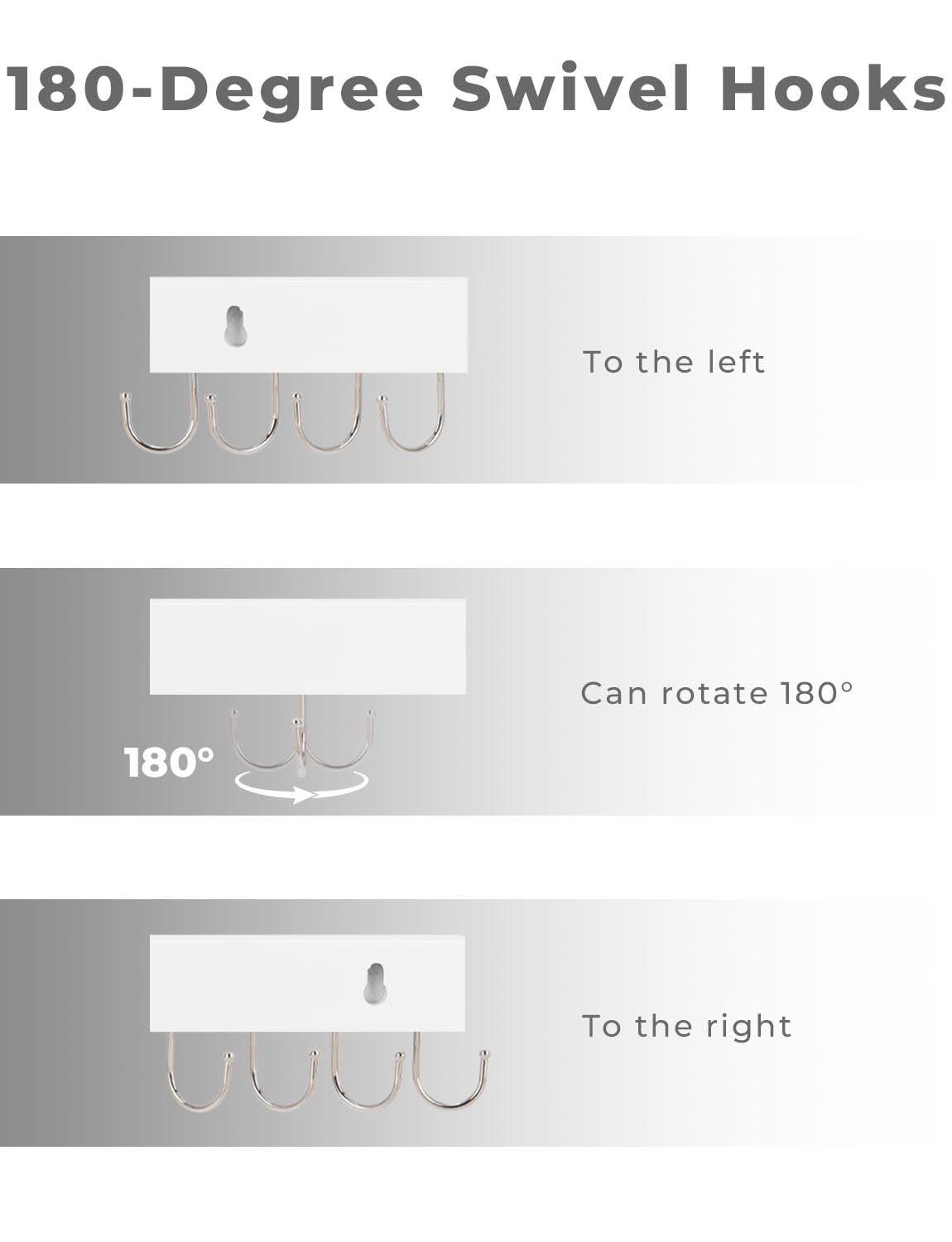 StorageWorks 12-Hook Wall-Mounted Tie Rack - 2 Pack Wooden Hangers for Neckties, Belts & Hats (White) - Perfect for Closet Organization & Accessory Storage
