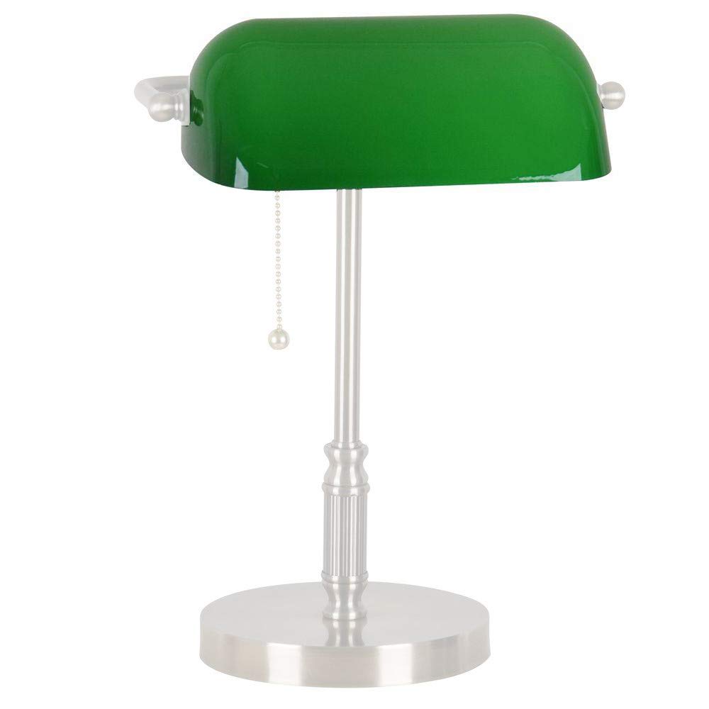B&P Lamp® Green Glass Replacement Shade for Bankers Desk Lamp & Pharmacy Lighting - Perfect for Home Office, Study Room & Antique Decor