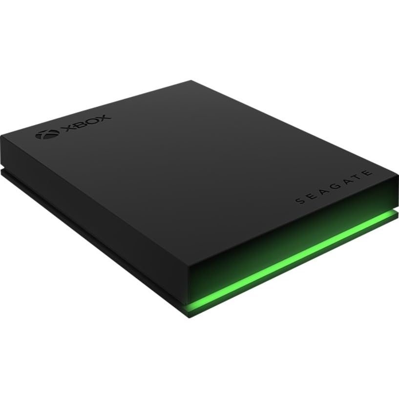 Seagate 2TB Game Drive for Xbox - Portable External Hard Drive HDD, USB 3.2 Gen 1, Black with Green LED Bar, Xbox Certified, 3-Year Rescue Services (STKX2000400) - Perfect for Xbox Game Storage, Backup & Travel Gaming