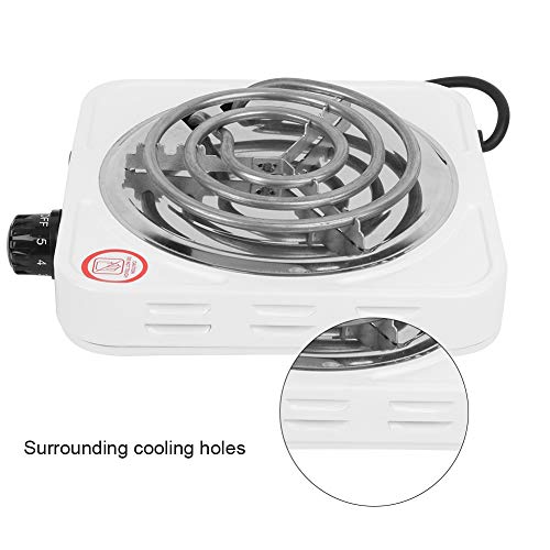 1000W Portable Electric Single Burner Stove - Stainless Steel, US Plug 110V - Indoor/Outdoor Cooking for Camping, Picnics & Small Kitchens