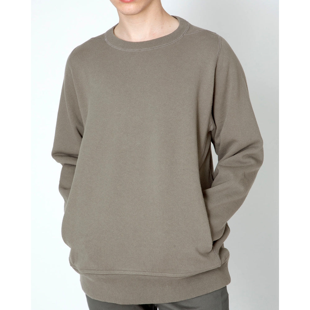 NONNATIVE DWELLER Crewneck Cotton Sweatshirt - Cement Gray Pullover for Men | Casual Streetwear & Loungewear for Everyday Comfort