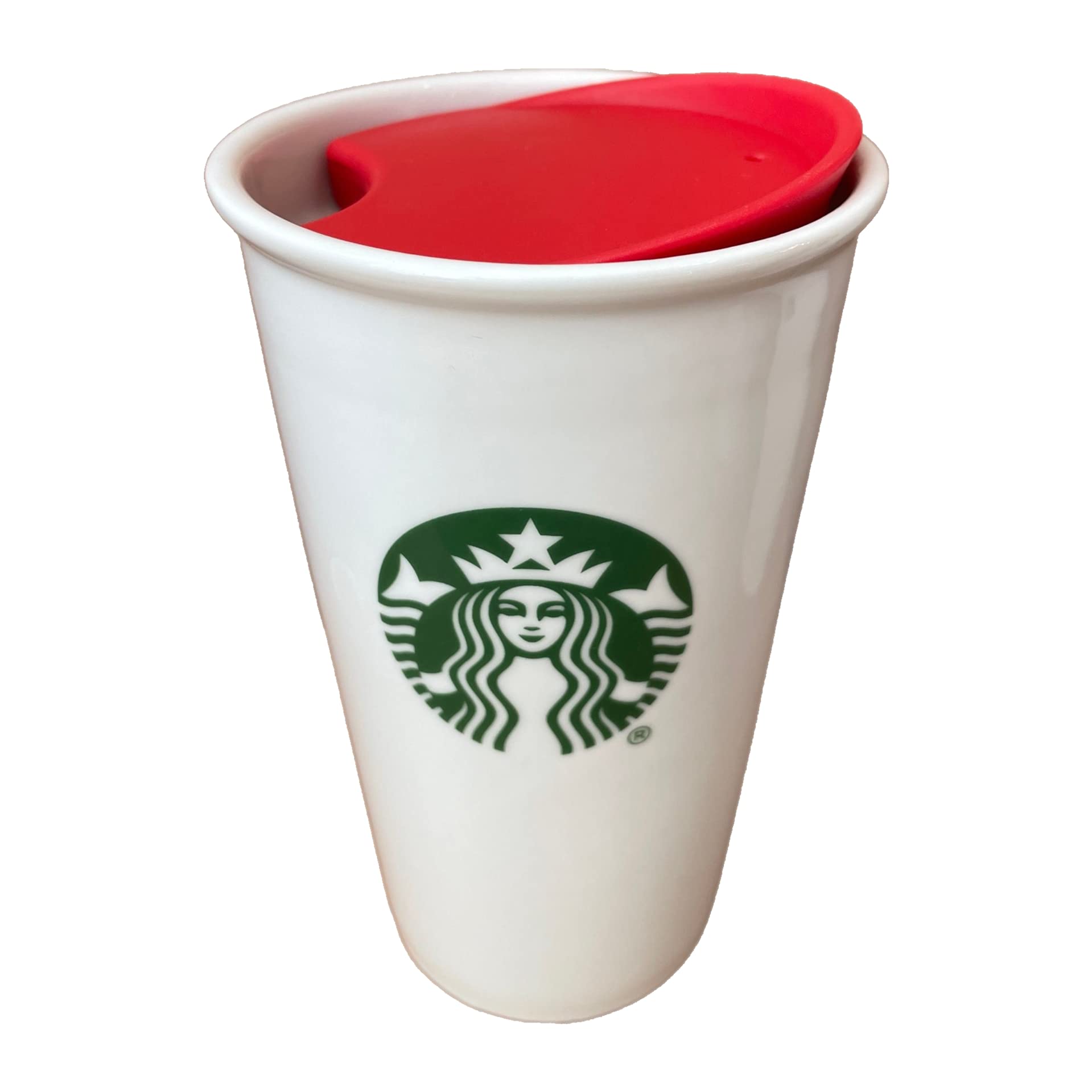MIE Replacement Lid for Coffee Mug & Tea Cup - Compatible with Starbucks Ceramic Travel Mug 10oz/12oz/16oz - Tumbler Lid, Mug Lid, Cup Lid - Perfect for Travel, Office & Home Use