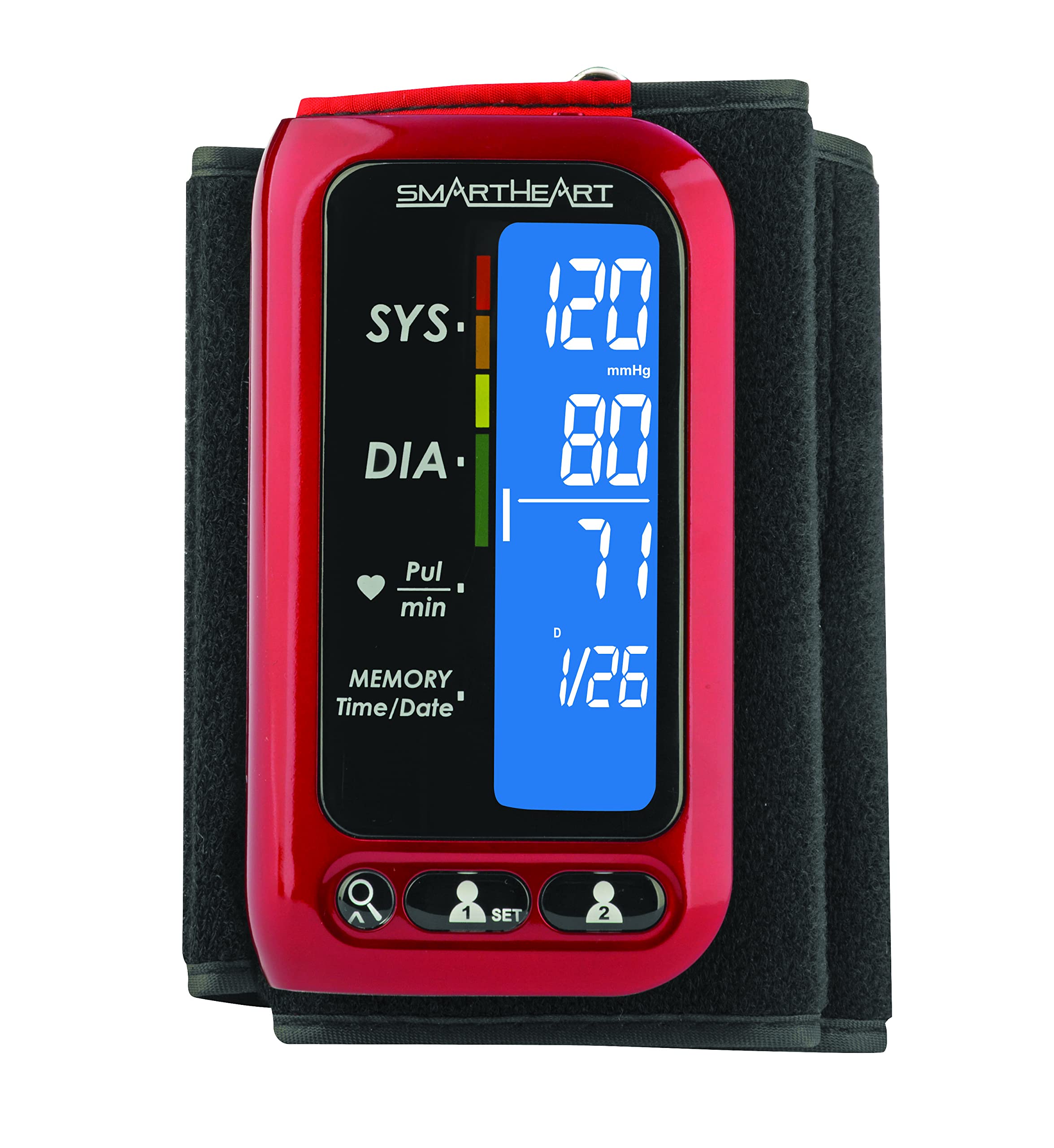 SmartHeart Digital Blood Pressure Monitor - Upper Arm Cuff with Advanced Inflation Technology, 500 Memory Storage | Home Use, Doctor Office, Health Monitoring for Adults & Seniors