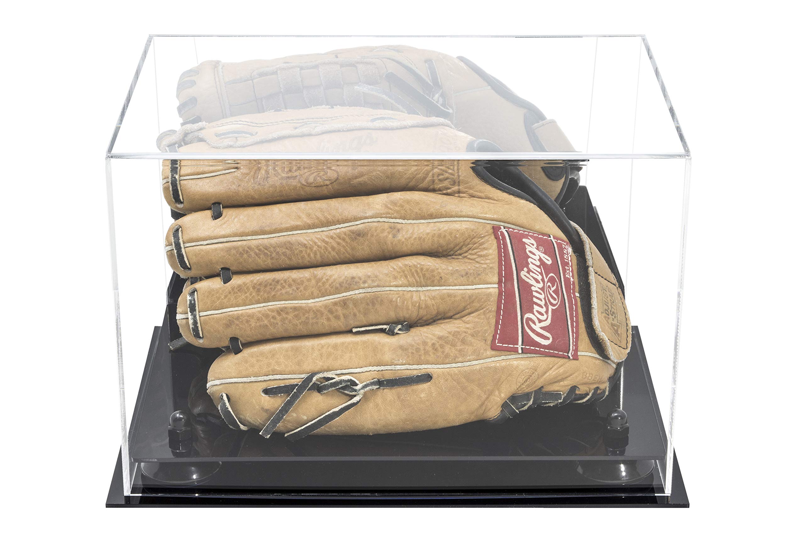 Acrylic Baseball Glove Display Case - Clear Protective Box for Collectible Gloves - Perfect for Showcasing Memorabilia in Home, Office, or Sports Hall of Fame
