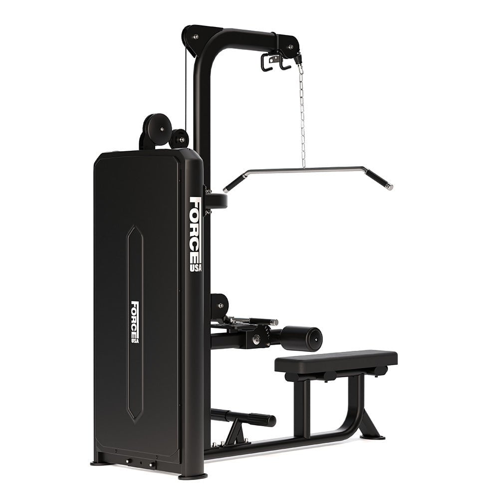 Force USA Solitude Lat Pulldown & Seated Row Dual Function Pin Loaded Machine - Home Gym Strength Training Equipment for Back & Arm Workouts