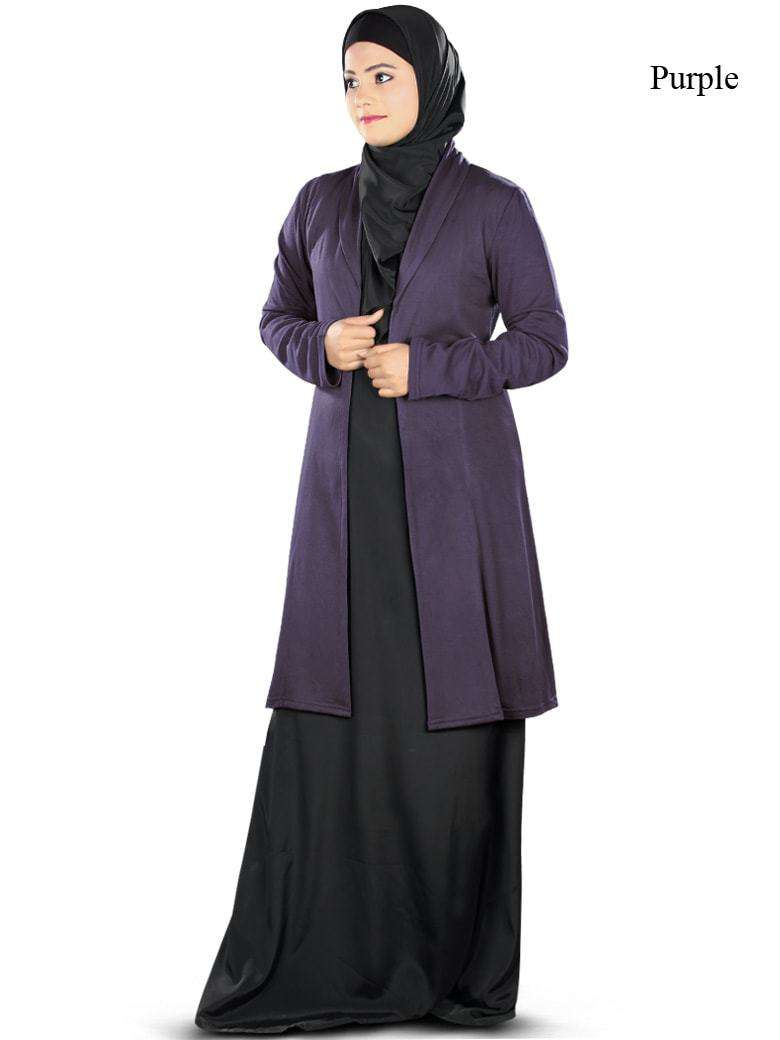 Haneefa Women's Jersey Cardigan - Soft Long Sleeve Open Front Knit Sweater for Casual Wear, Office & Layering