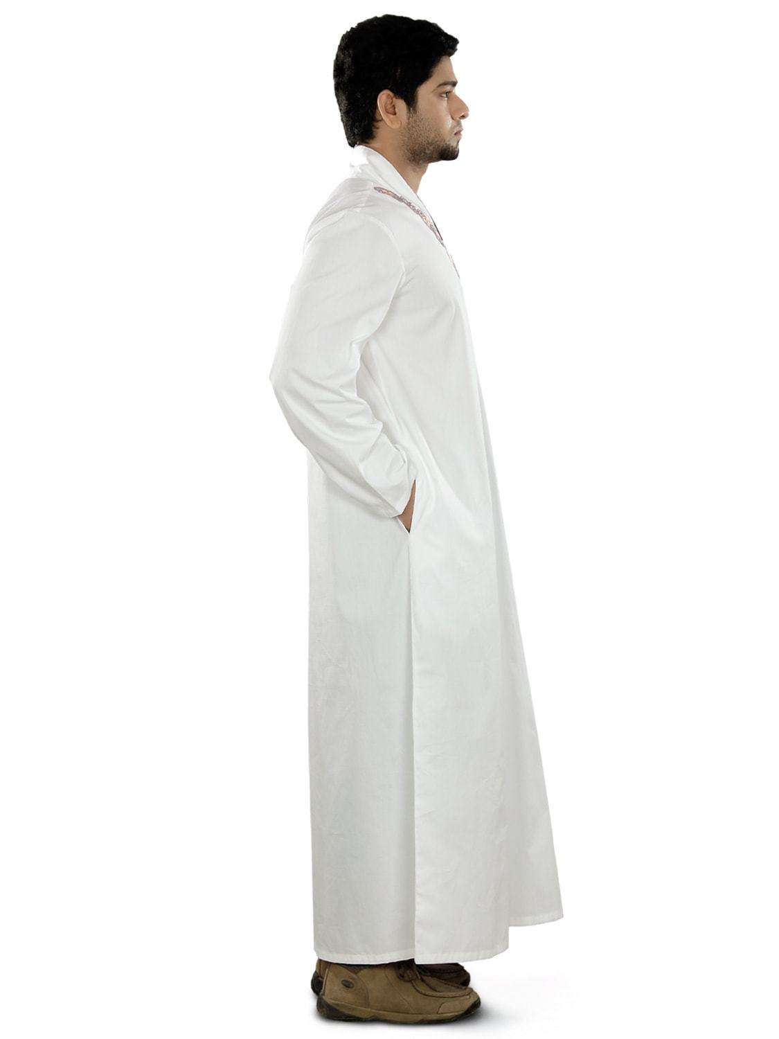 Elegant White Anis Galabiya Dress for Women - Perfect for Eid, Weddings & Special Occasions