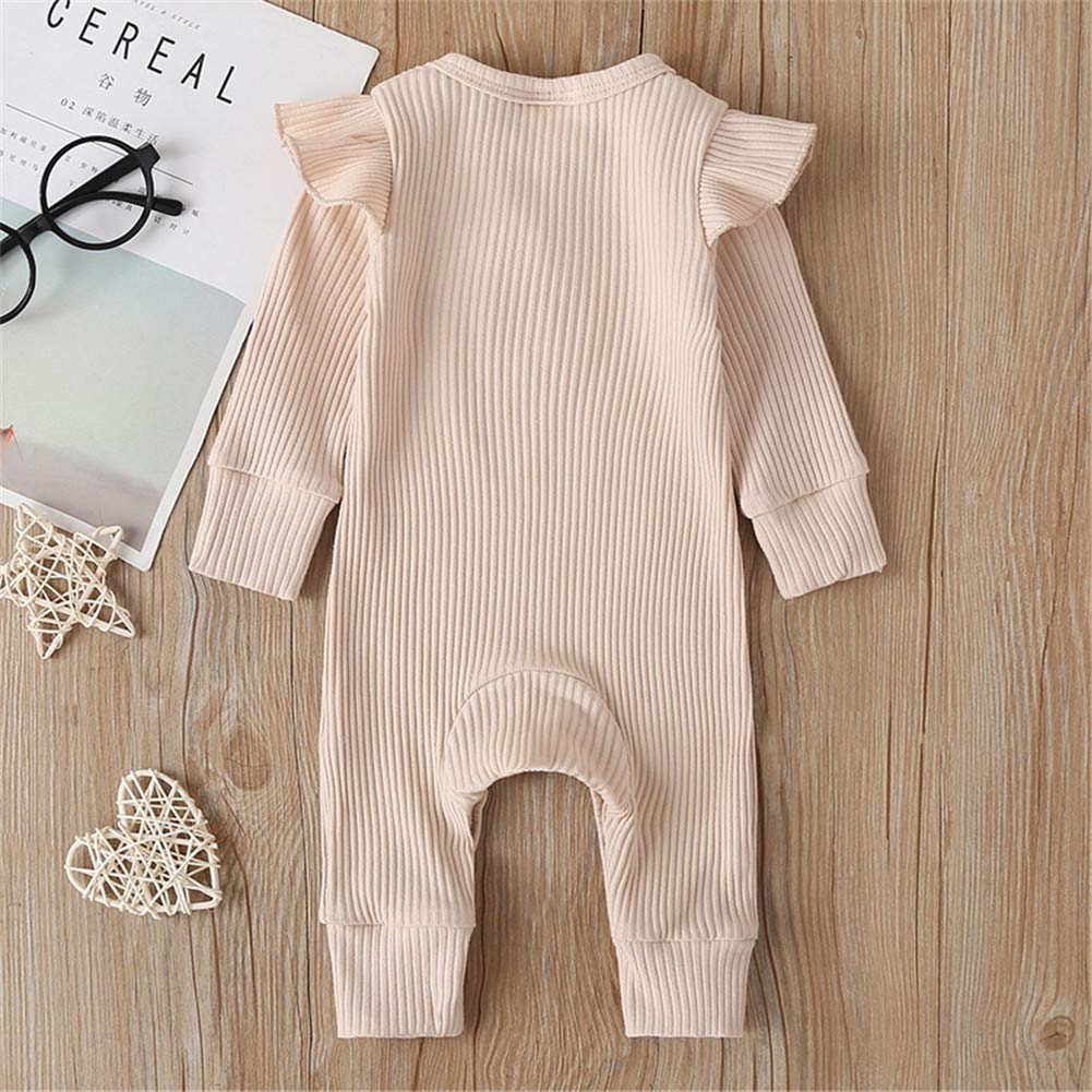 Newborn Baby Unisex Romper - Soft Knitted Ruffle Bodysuit with Snap Buttons | Summer Outfits for Boys & Girls | Perfect for Playtime, Photo Shoots & Daily Wear