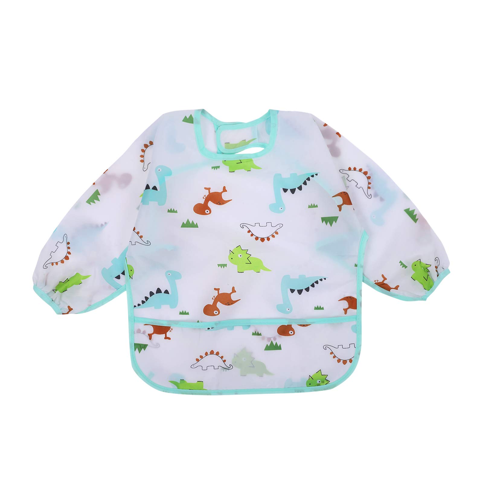 Waterproof Long Sleeve Baby Bibs for Toddlers 6-36 Months - Soft Sleeved Feeding Bib for Messy Meals, Art Activities & Outdoor Dining