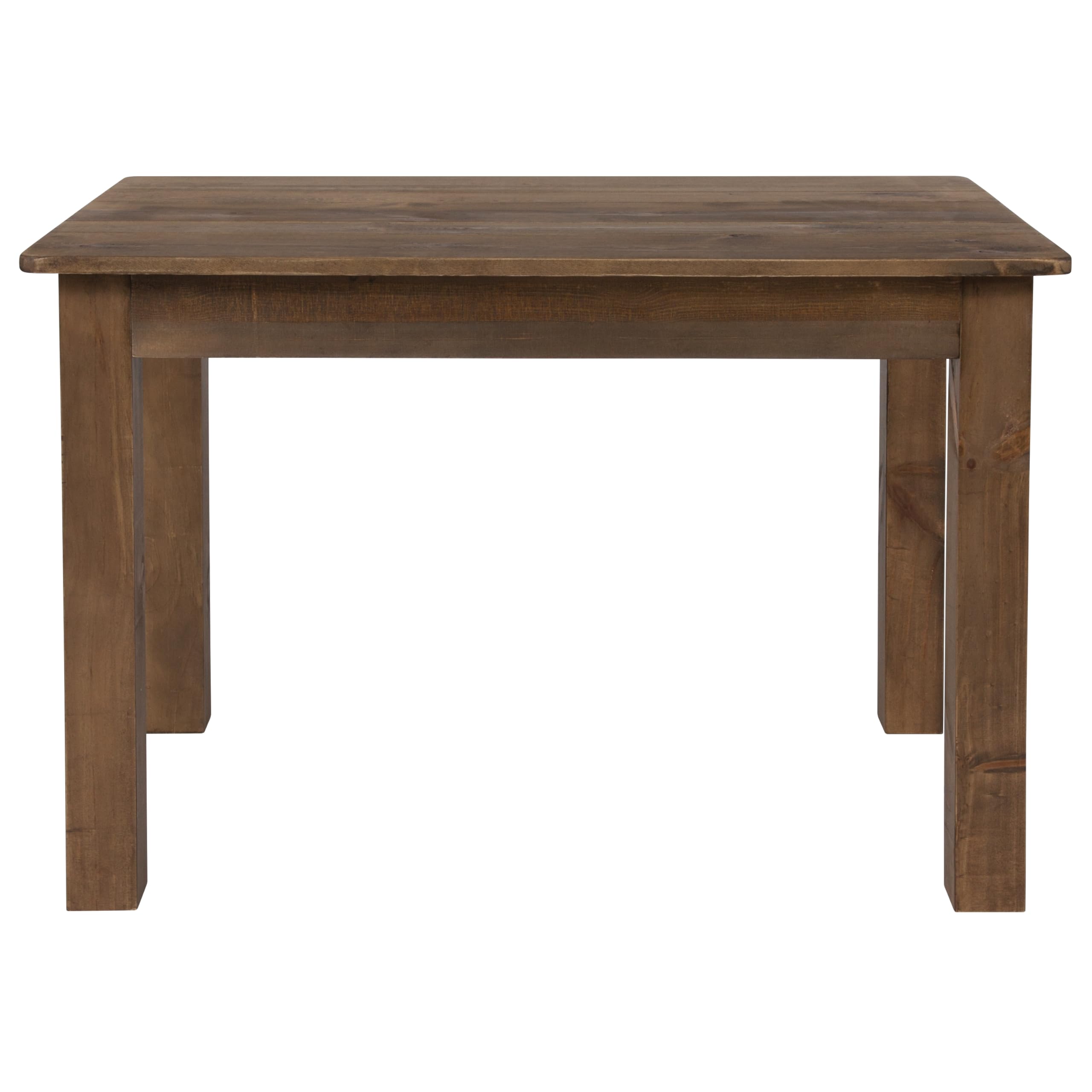 Merrick Lane Rustic Brown Solid Wood Dining Table - 46