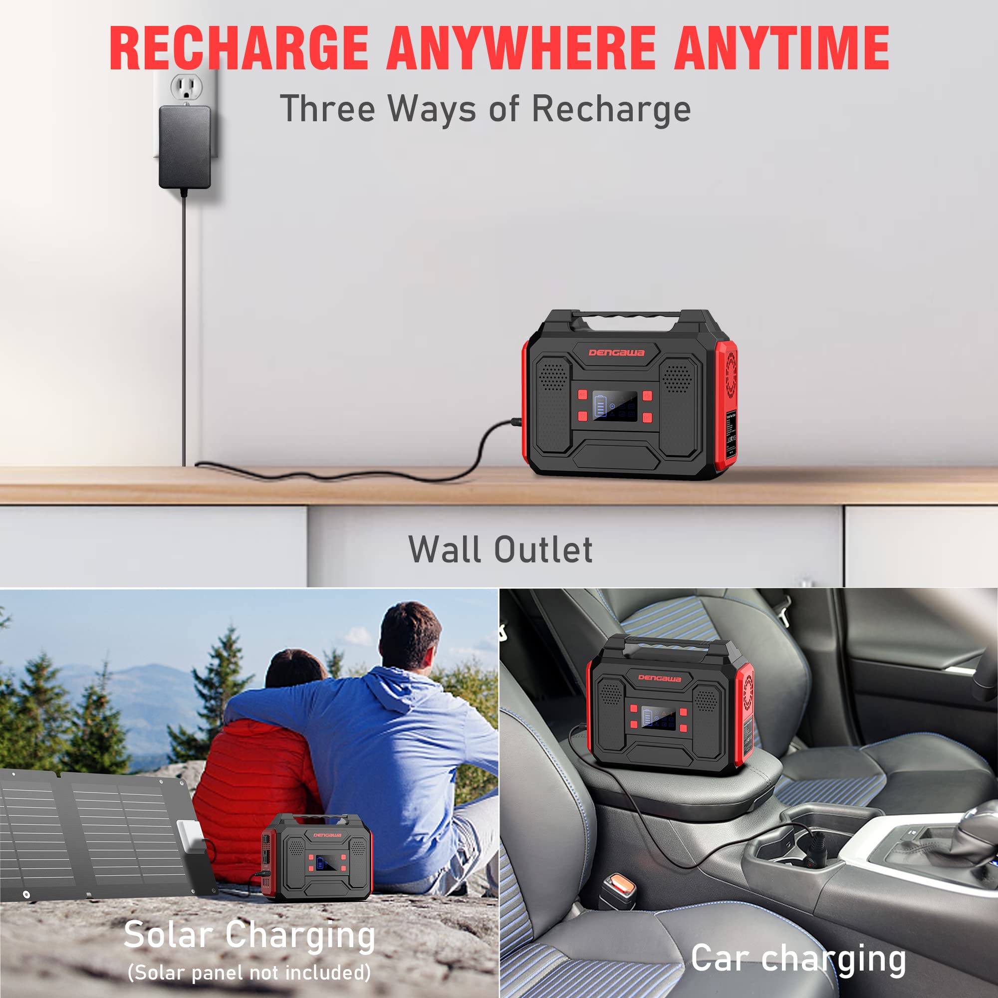 250Wh Portable Power Station with AC Outlet - Solar Generator & 250W Power Bank, 110V Compact Backup Battery for Camping, Emergency, Hunting, Outdoor Adventures & Home Use - Charge Phones, Laptops, Lights, Mini Fridges - Ideal for Blackouts, RV Trips, Off-Grid Living, Road Trips & Emergency Power Supply