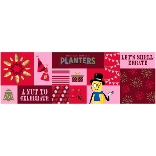 PLANTERS Peanuts Holiday Trio Pack - Sweet n Crunchy, Honey Roasted & Cocktail Peanuts Variety Snack Pack (3 Canisters) - Perfect for Office Snacks, Party Favors & Holiday Gifting