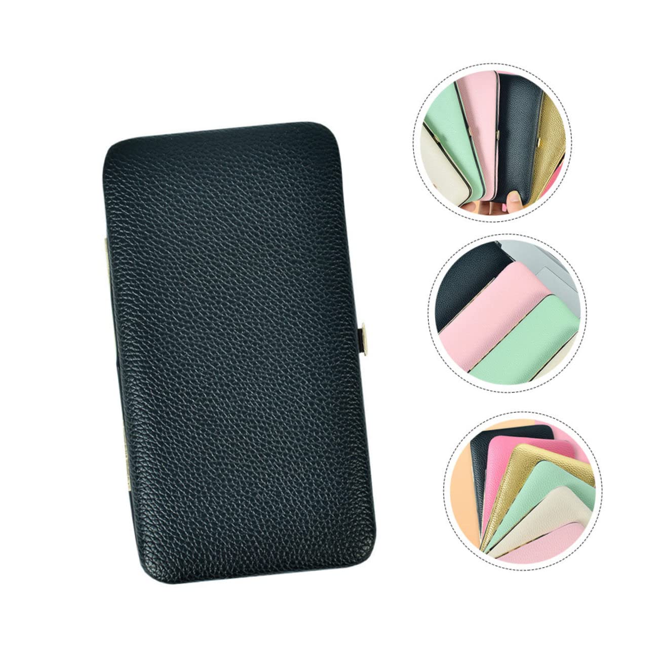 Healeved 1pc Black Makeup Tool Storage Box - Eyelash Extension Tweezers Case with Stickers, Perfect for Lash Technicians & Makeup Artists | Organize Tweezers, Scissors & Beauty Tools