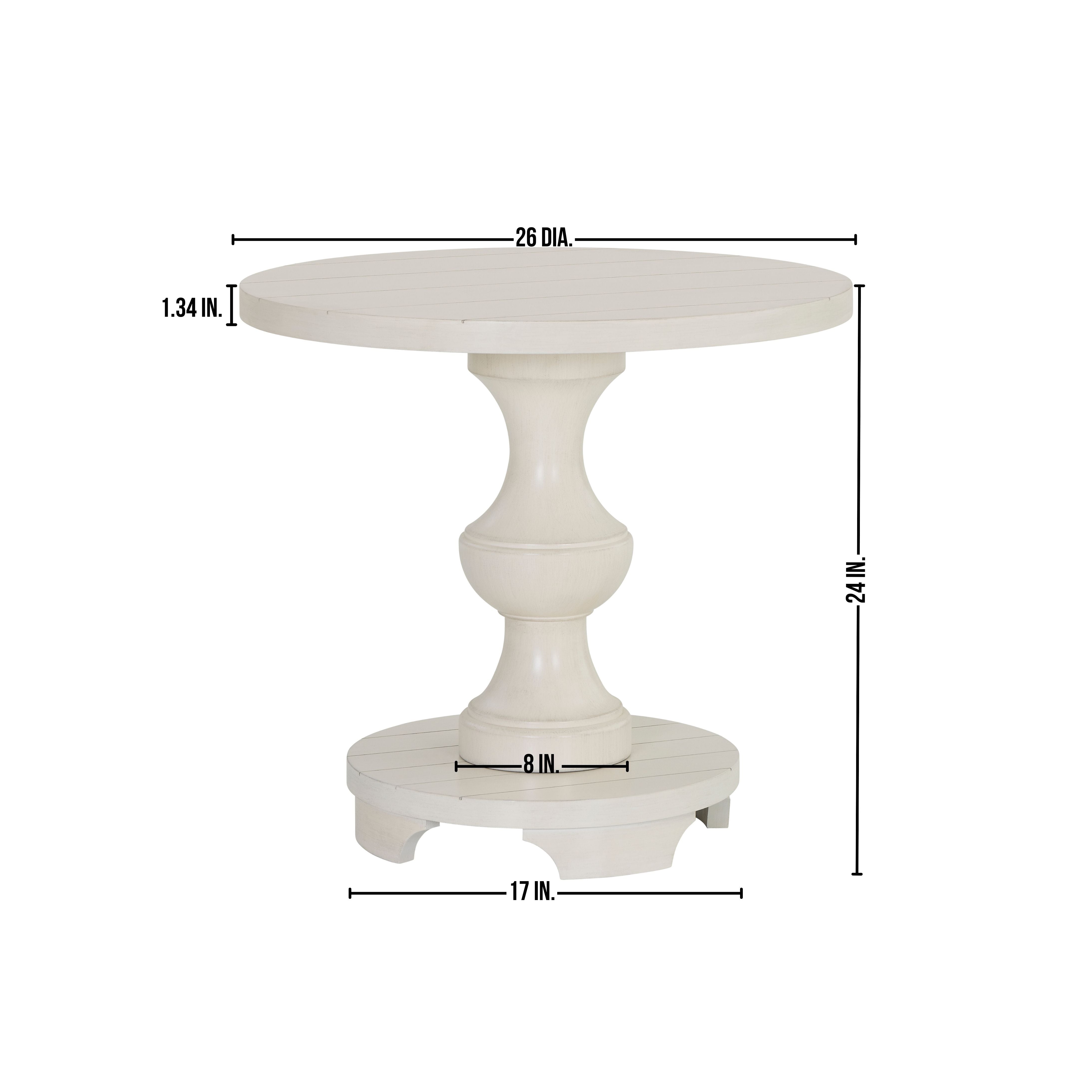 Roundhill Furniture Caesar Traditional Round Pedestal End Table - Classic Wood Side Table for Living Room, Bedroom & Office - Perfect for Coffee, Lamps & Decor