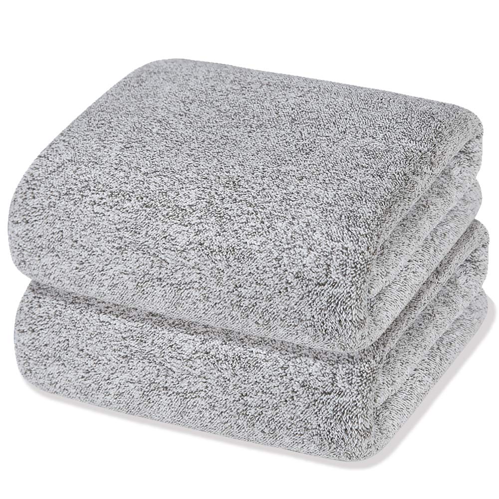 Premium Microfiber Bath Towel Set - Ultra Soft & Super Absorbent Quick Dry Shower Towels (2 Pack, 55