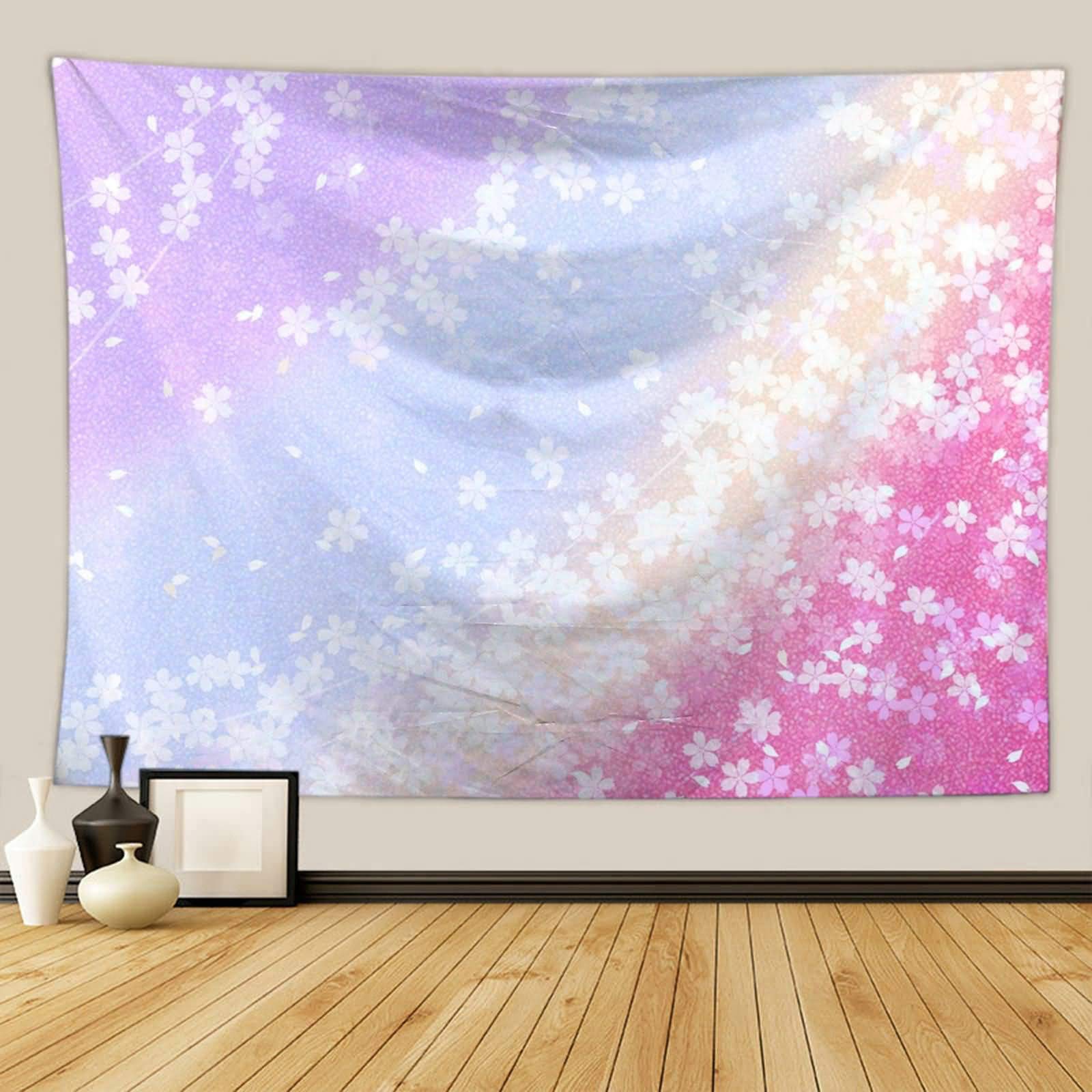Premium Polyester Wall Hanging Decor - Gradient Floral Indian Style Bedroom Wall Art, Multicolor Beach Towel (70x78 Inch) - Perfect for Home Decor, Boho Bedroom Accent & Beach House Aesthetics