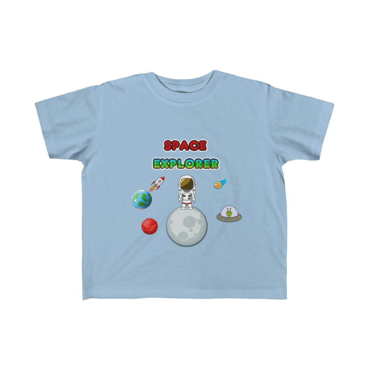 Kids Space Explorer T-Shirt - Astronaut Galaxy Print Tee for Boys & Girls - Fun Science Fiction Outfit for School, Play & Costume Parties