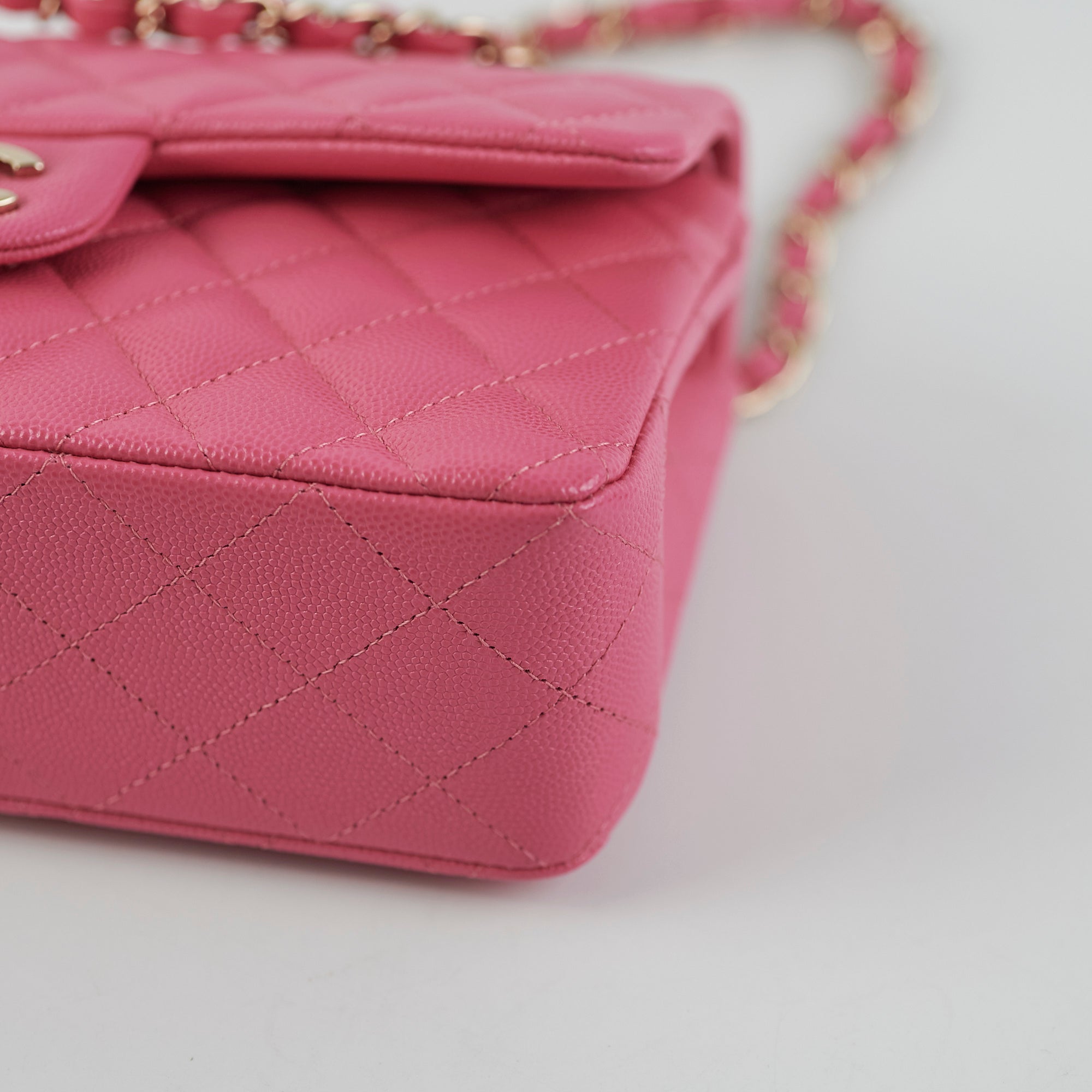 Chanel Quilted Caviar Classic Flap Small Pink Handbag - Luxury Designer Crossbody Bag for Women | Perfect for Date Nights, Parties & Special Occasions