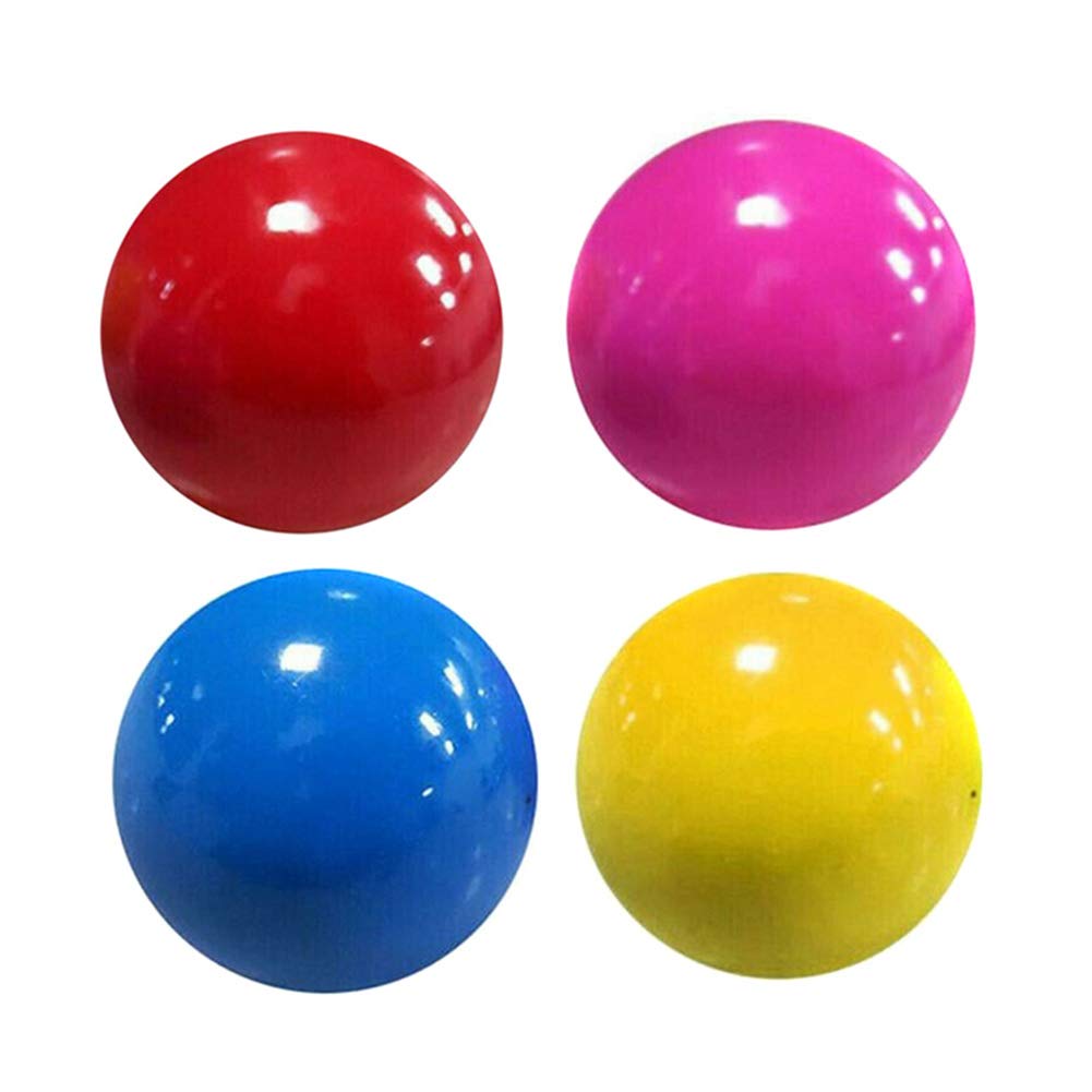Stress Relief Balls for Kids & Adults - Fluorescent Squishy Sticky Target Toys for Anxiety, ADHD, Autism - Random Colors - Perfect for Office, Classroom, Therapy & Home Use