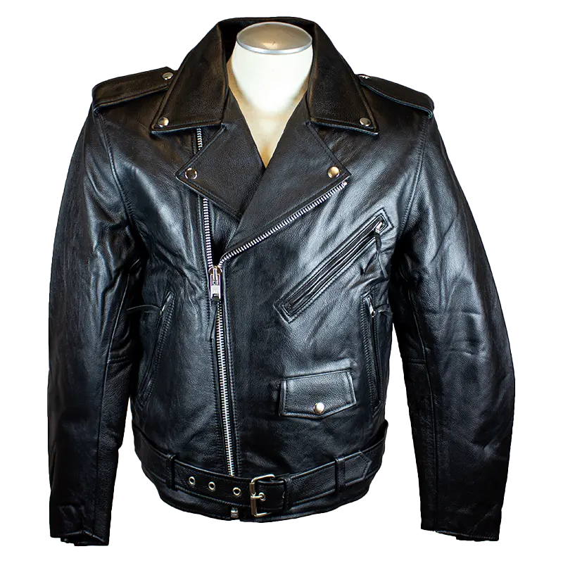 BOL Open Road Men's Motorcycle Leather Jacket - Genuine Biker Jacket for Harley Riders - Perfect for Cruising & Road Trips