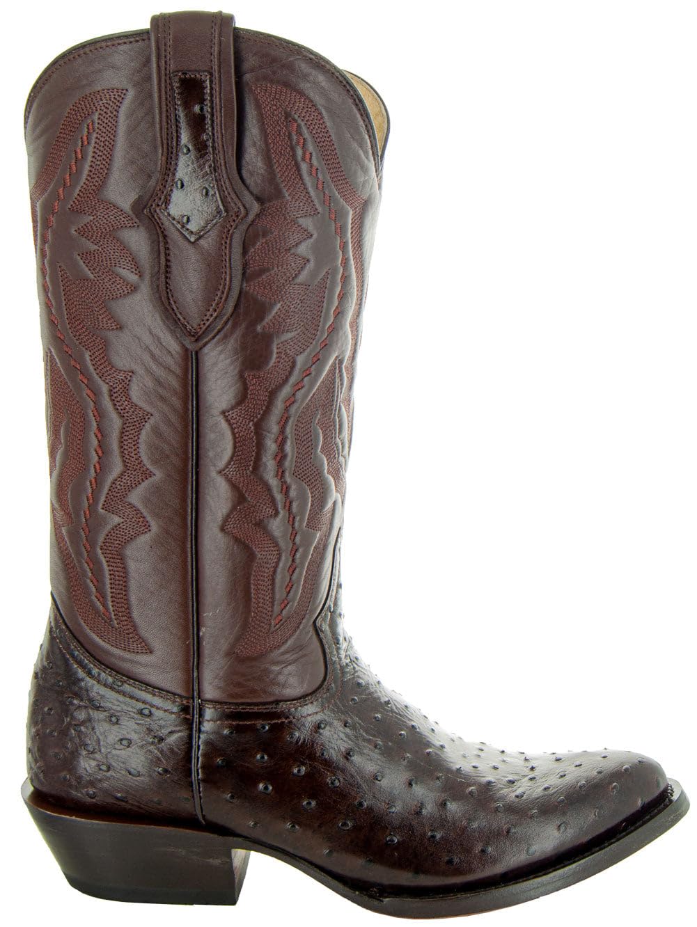 Soto Boots Men's Ostrich Print Cowboy Boots - Genuine Leather Western Boots for Men H7002 | Stylish Rodeo & Country Fashion Footwear for Casual Wear, Night Out and Western Events
