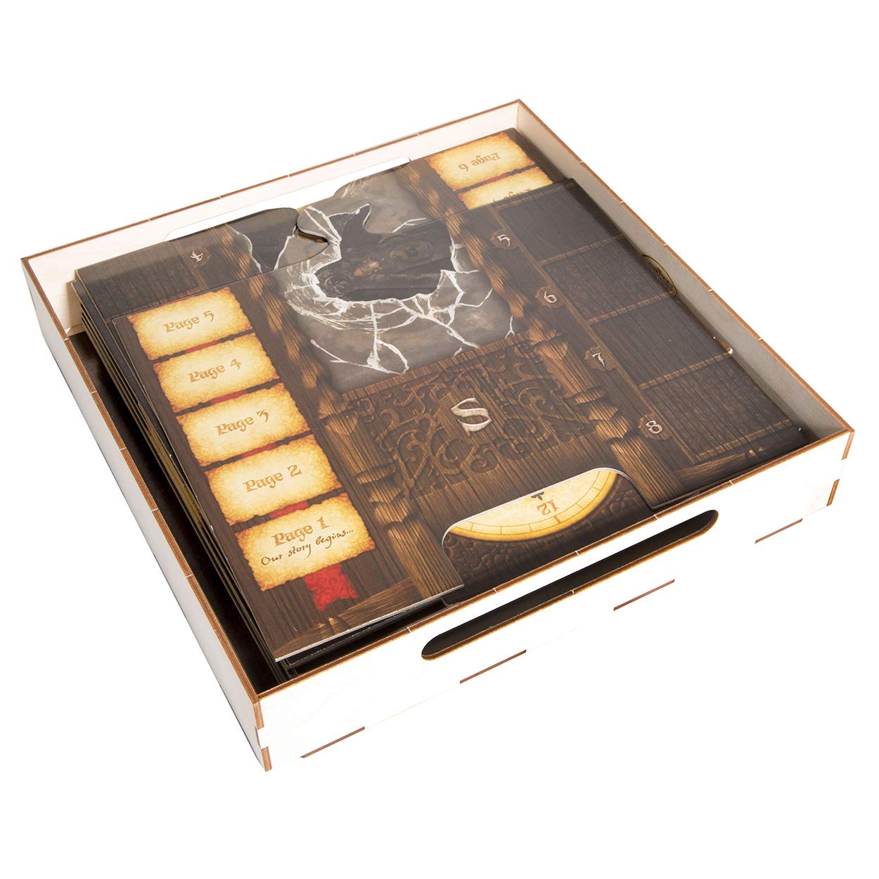 The Broken Token Mice and Mystics Downwood Tales Expansion - Premium Wooden Game Organizer with Storage Box, Trays, Boards & Tiles | Perfect for Board Game Enthusiasts & Organized Game Nights