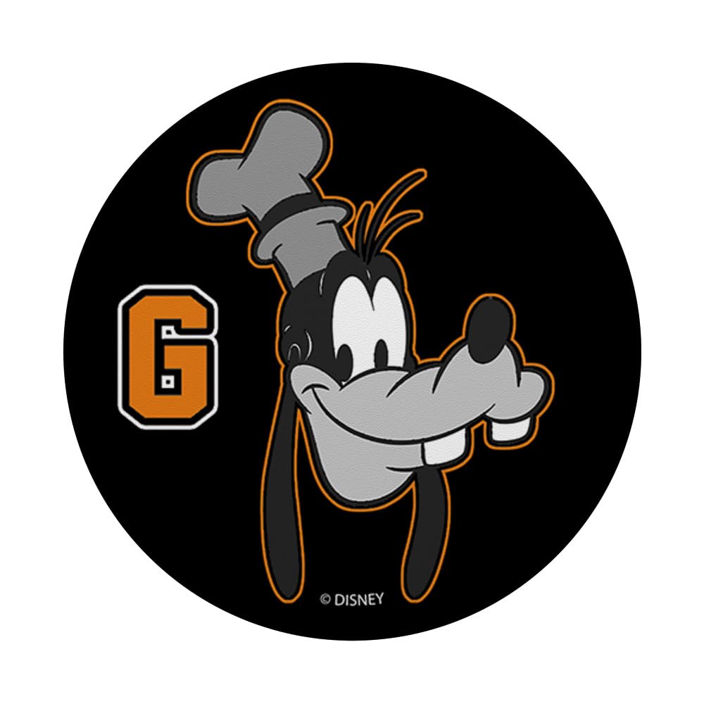 Disney Mickey and Friends Goofy Collegiate Big Face PopSockets Standard PopGrip - Swappable Phone Grip for iPhone, Samsung & Smartphones - Perfect for College Students, Disney Fans & Everyday Use