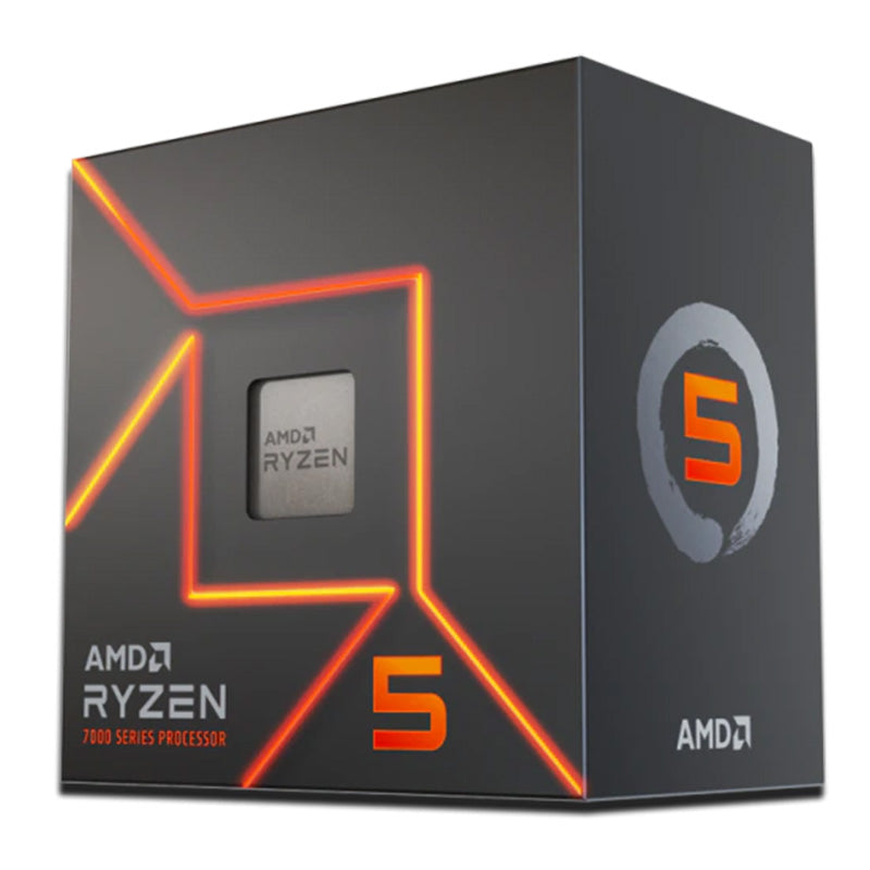 AMD Ryzen 5 7600 6-Core AM5 Desktop Processor 5.1GHz with Wraith Stealth Cooler (100-100001015BOX) - Perfect for Gaming, Streaming & Content Creation PCs