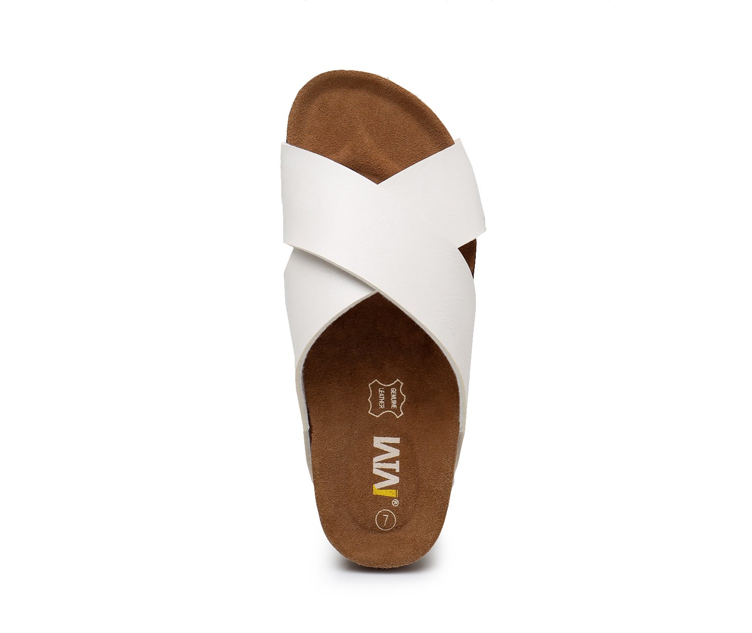 Women's Cork Footbed Sandals with Cow Suede Insole - Comfortable X-Band Slide Sandals for Women - Open Toe Beach Sandals for Summer, Vacation & Casual Wear