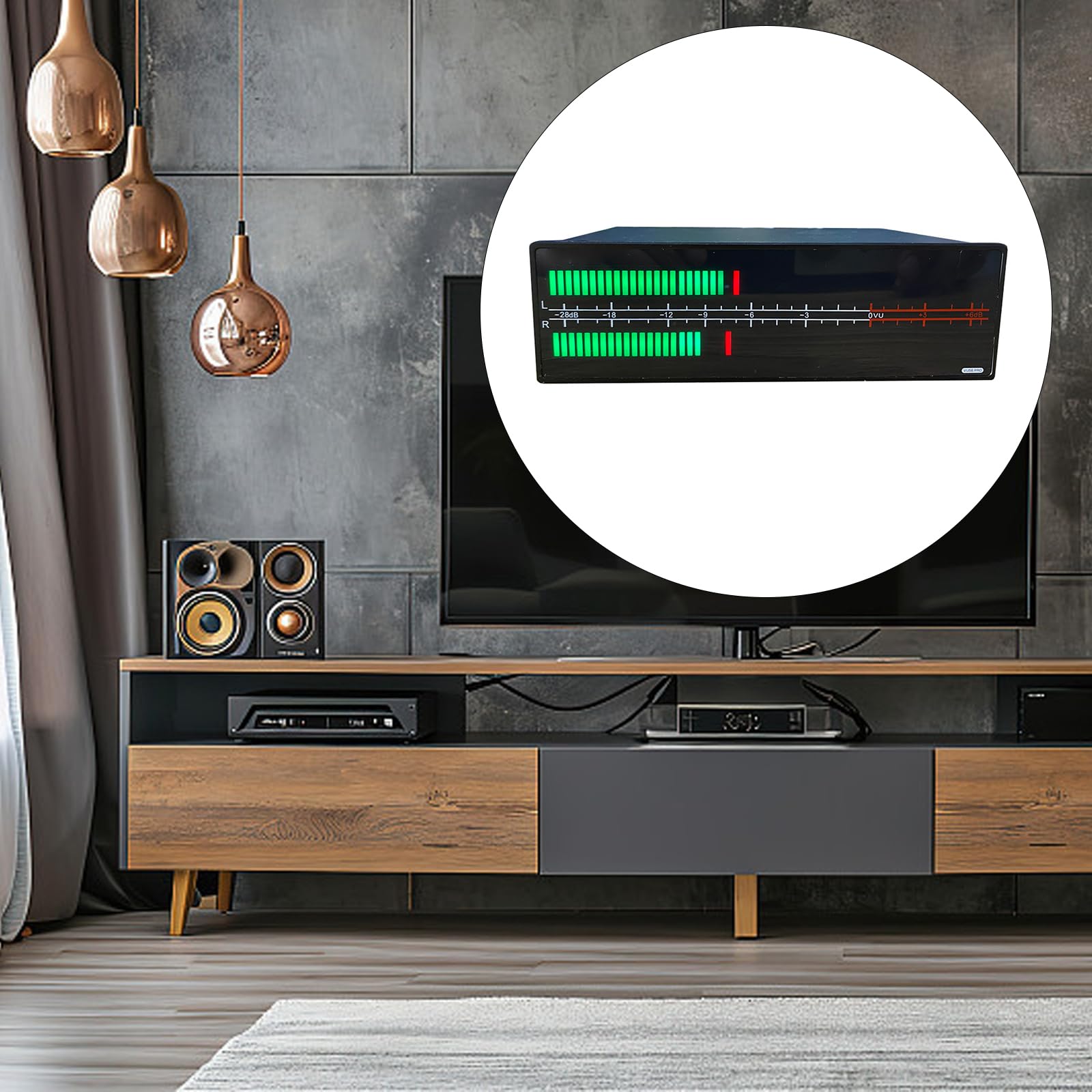 Dynamic Music Spectrum Analyzer LED Display - Real-Time Audio Visualizer with Sound Meter for DJs, Parties & Home Decor | Perfect for Music Lovers & Nightlife Enthusiasts | Enhance Your DJ Setup, Home Theater & Party Lighting