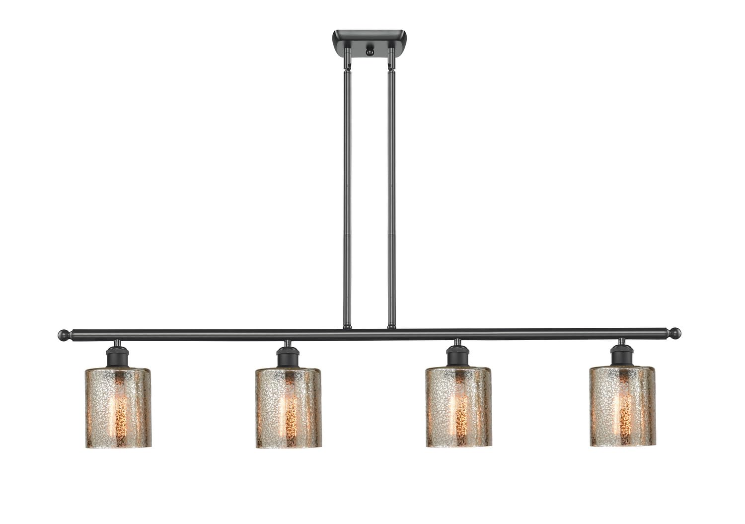Innovations 516-4I-BK-G116-LED 4 Island Vintage Dimmable LED Pendant Light in Matte Black - Perfect for Kitchen, Dining Room and Bar Lighting