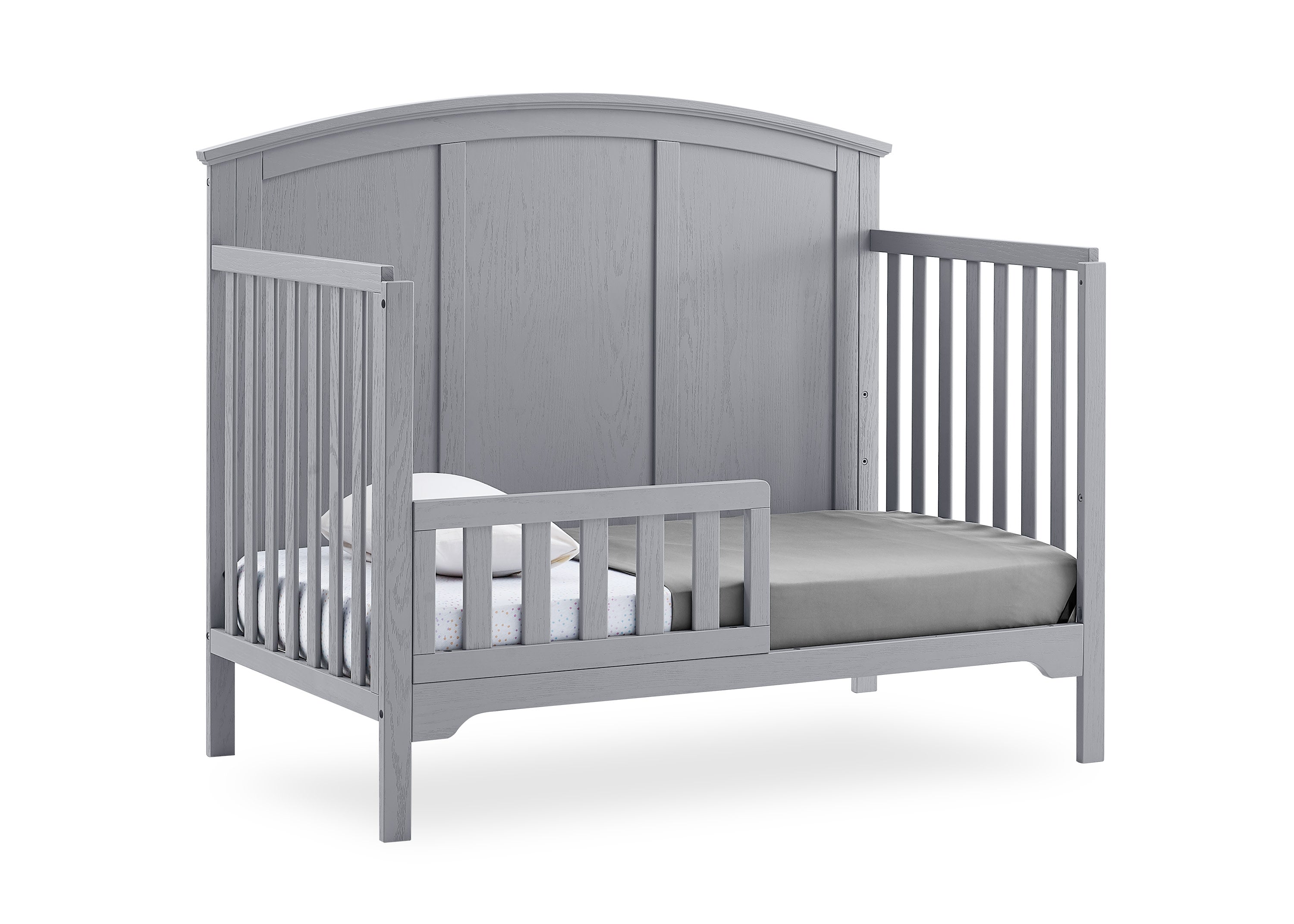 Sweet Beginnings Sage Curve 6-in-1 Convertible Crib - Nursery Furniture for Baby to Toddler Bed with Adjustable Height, Perfect for Modern Nurseries and Small Spaces
