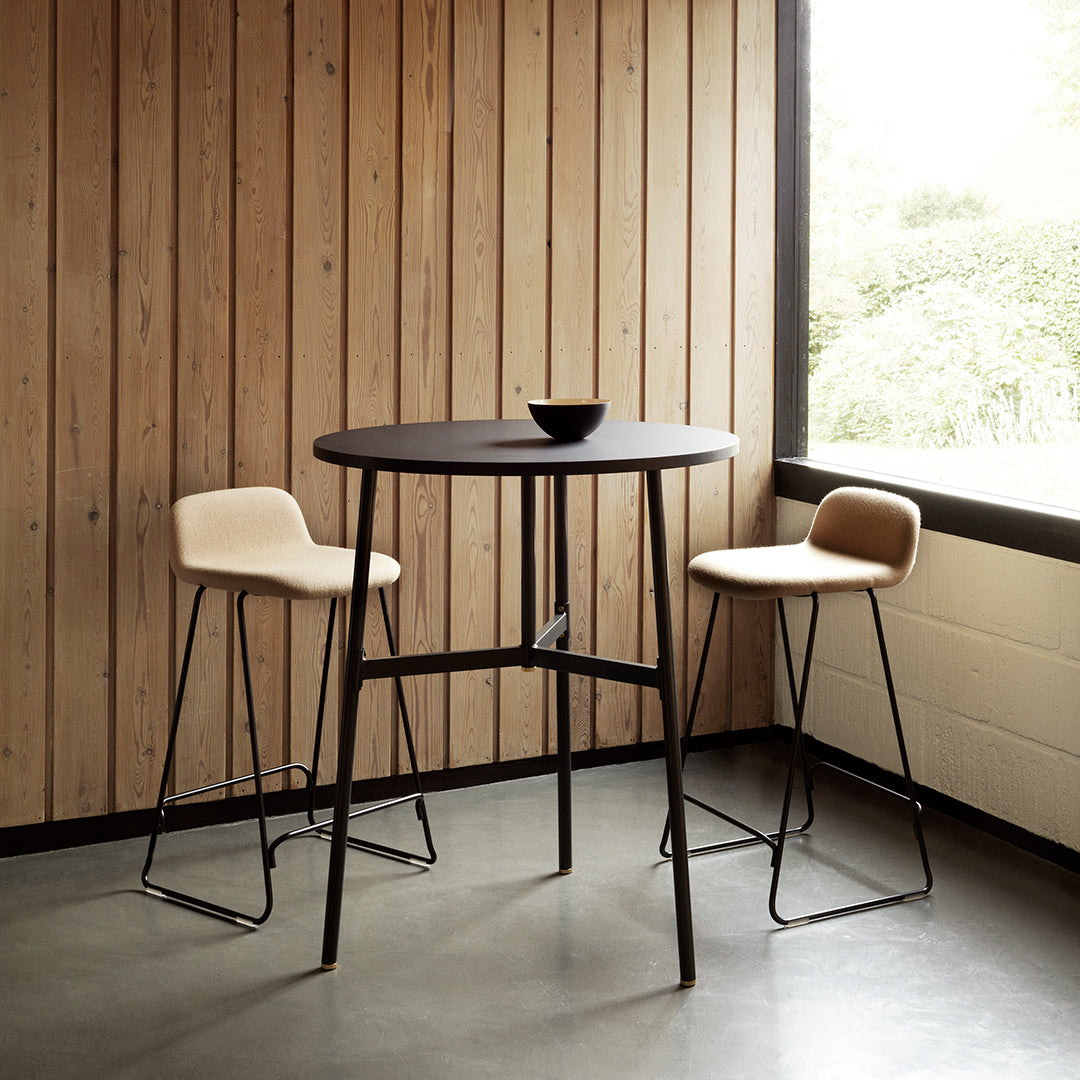 Just Bar Stool with Back - Fully Upholstered Bar Height Stool for Kitchen Island, Home Bar & Breakfast Nook - Comfortable & Stylish Seating Solution