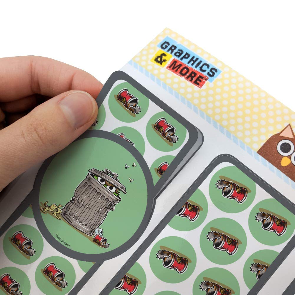 Sesame Street Oscar The Grouch Trash Can Bookmarks - Set of 3 Glossy Laminated Book Markers for Kids, Reading Accessories, Gift for Book Lovers, Classroom Supplies, Teacher Appreciation Gifts
