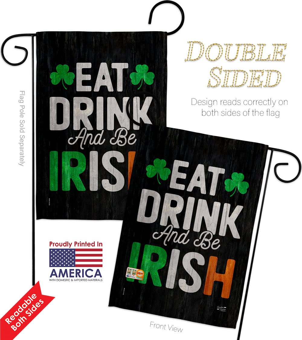 St. Patrick's Day Garden Flag Set - Double-Sided Shamrock Decor for Yard & Home