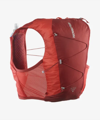 Active Skin 8 Running Vest for Men & Women - Lightweight Reflective Safety Vest (Red Dahlia/High Risk Red) - Perfect for Jogging, Cycling & Night Running