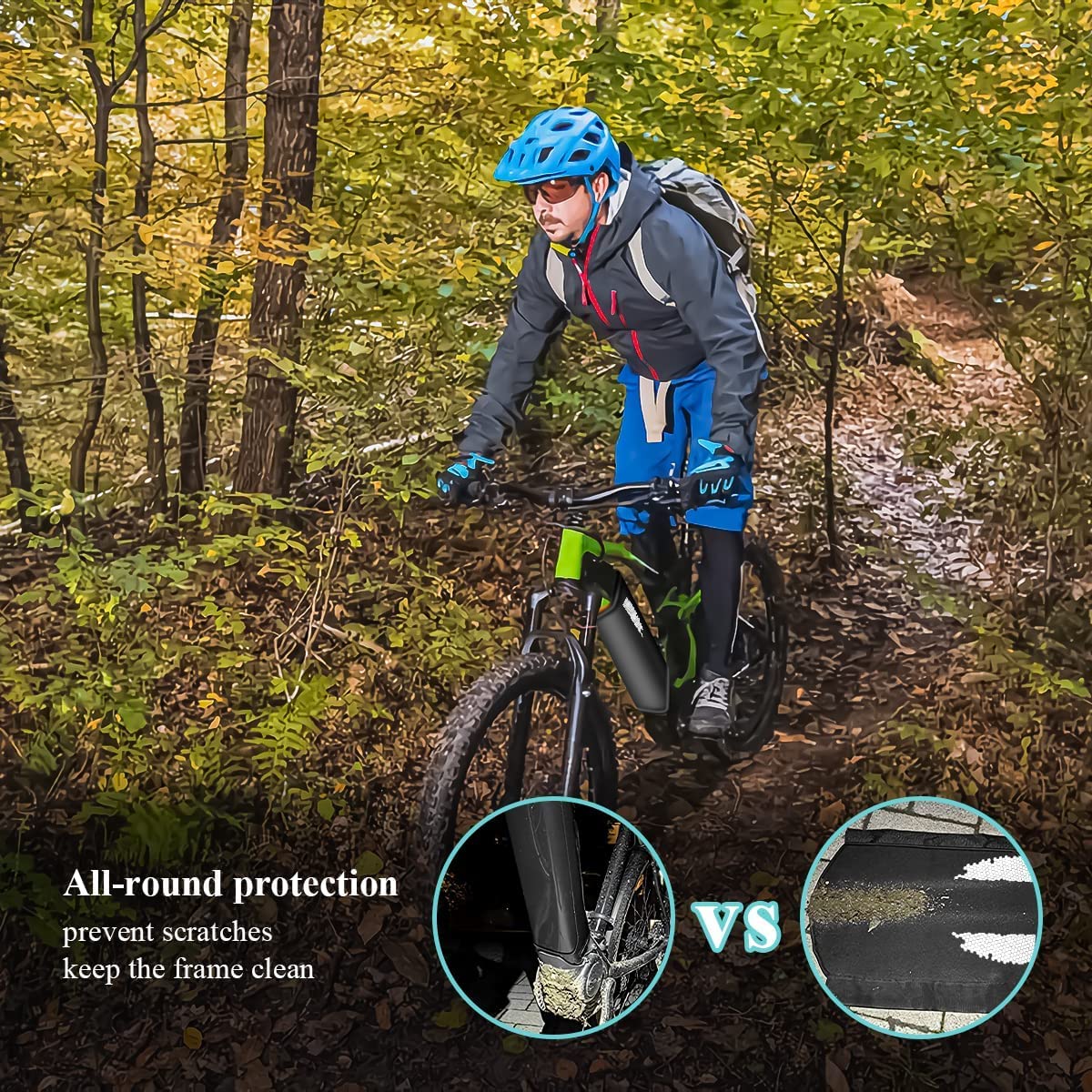 OneNine E-Bike Battery Protective Case - Waterproof Dustproof Thermal Cover for Electric Bicycle Batteries in Downtube - Durable Black Battery Bag for Commuting, Off-Road & Urban Riding