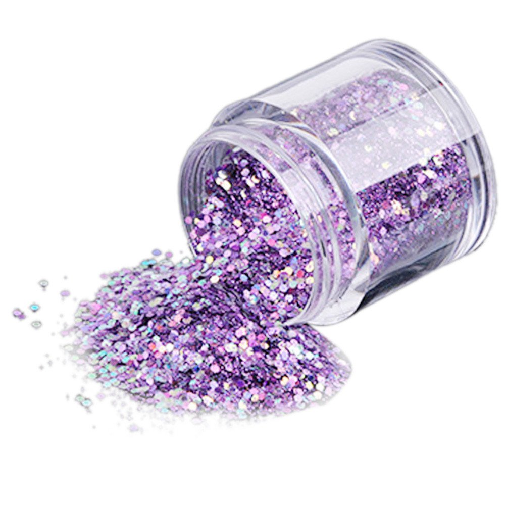 Mirror Gold Shining Nail Glitter Powder - 10g/Box PP Silver Nail Art Decorations (Purple) | Professional Nail Art Supplies for Manicure, Pedicure & DIY Nail Designs
