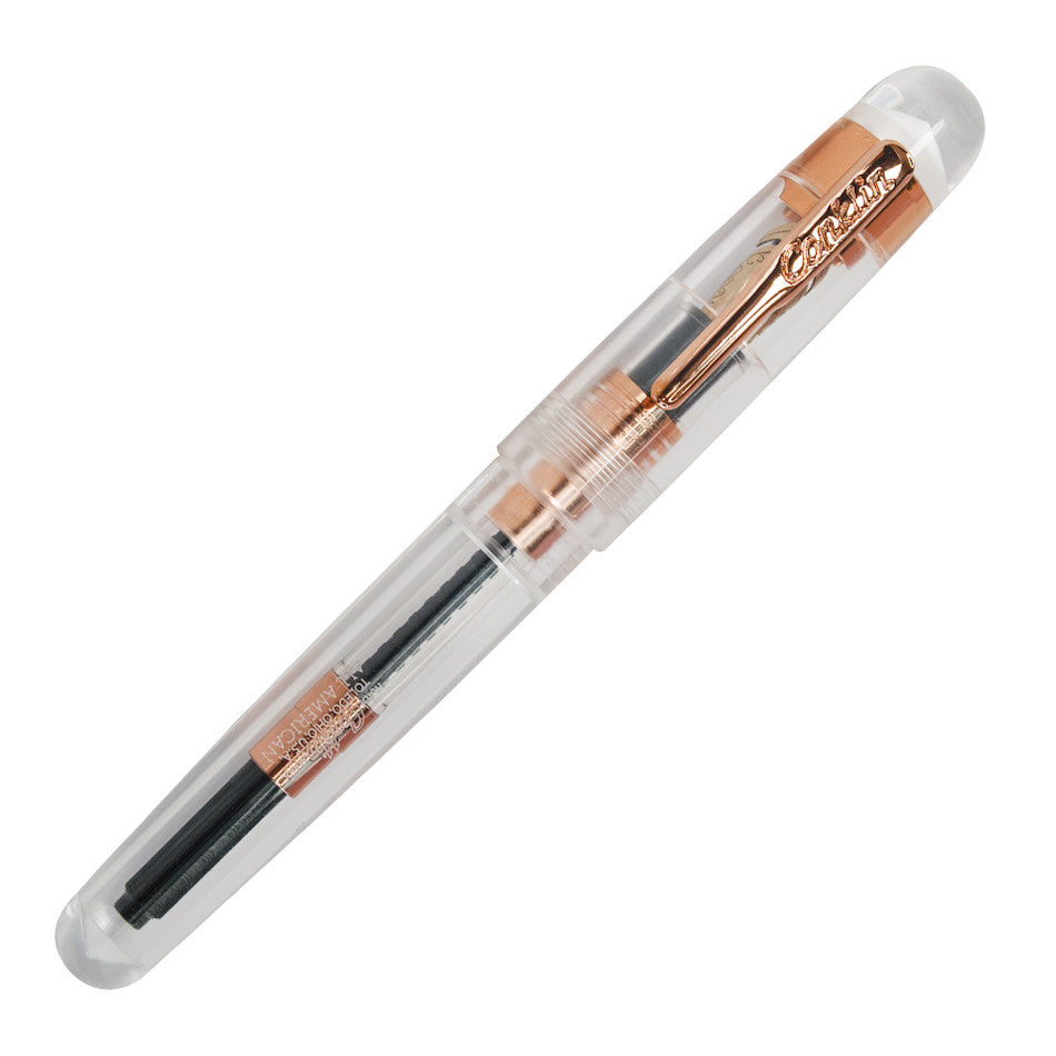Conklin All American Demonstrator Fountain Pen - Special Eyedropper Edition in Rose Gold | Luxury Writing Instrument for Collectors & Calligraphy Enthusiasts | Perfect for Gifts, Office Use & Signature Writing
