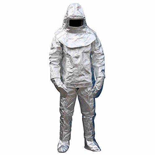 1000°F Fire Resistant Suit - Aluminized Heat & Thermal Radiation Protection - Fireproof Safety Clothing for Welding, Firefighting & Industrial Work