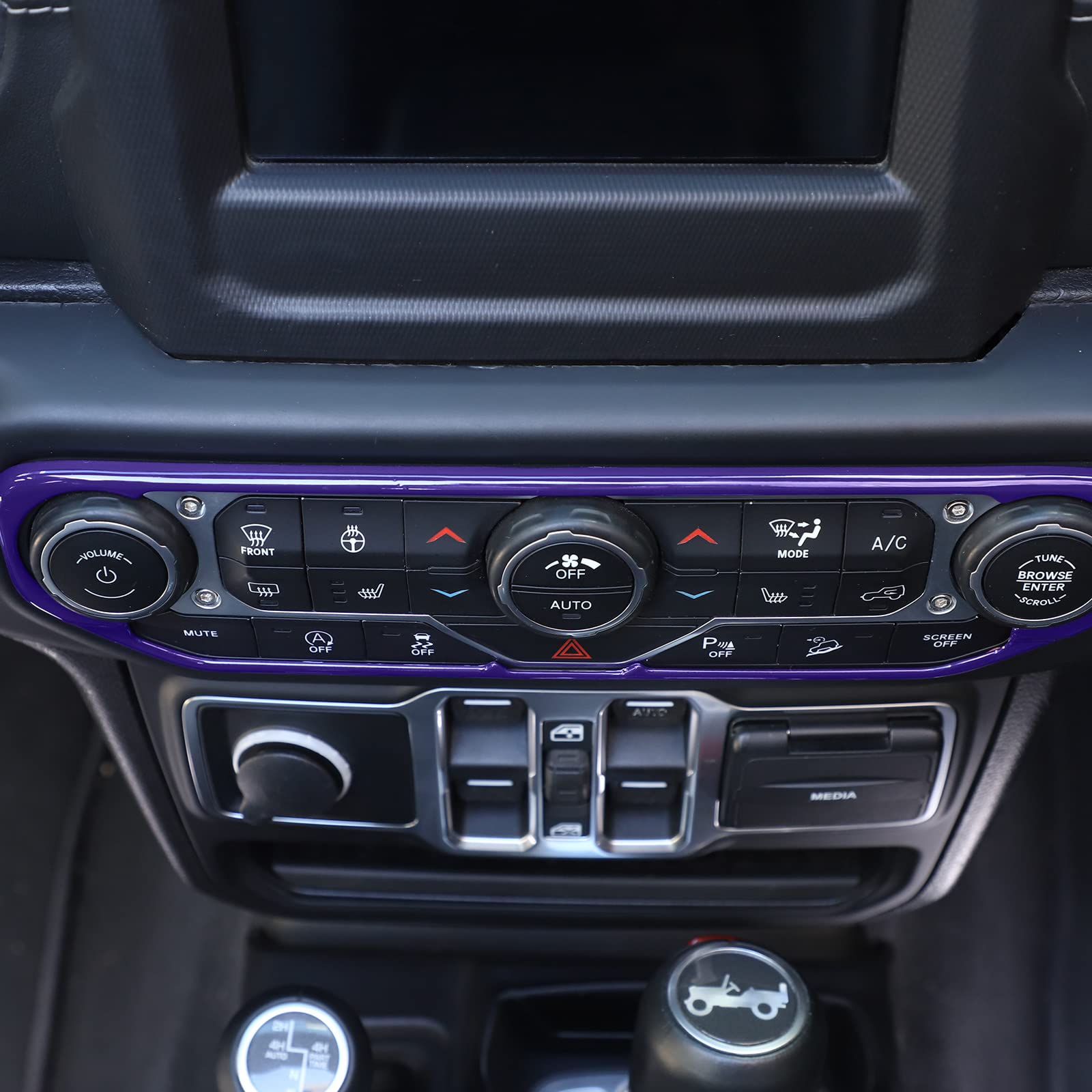 2018-2022 Jeep Wrangler JL JLU & Gladiator JT Air Vent Dashboard Trim Cover - Purple Interior Accessory Kit | Upgrade Your Jeep's Center Console & AC Vents for Style & Protection