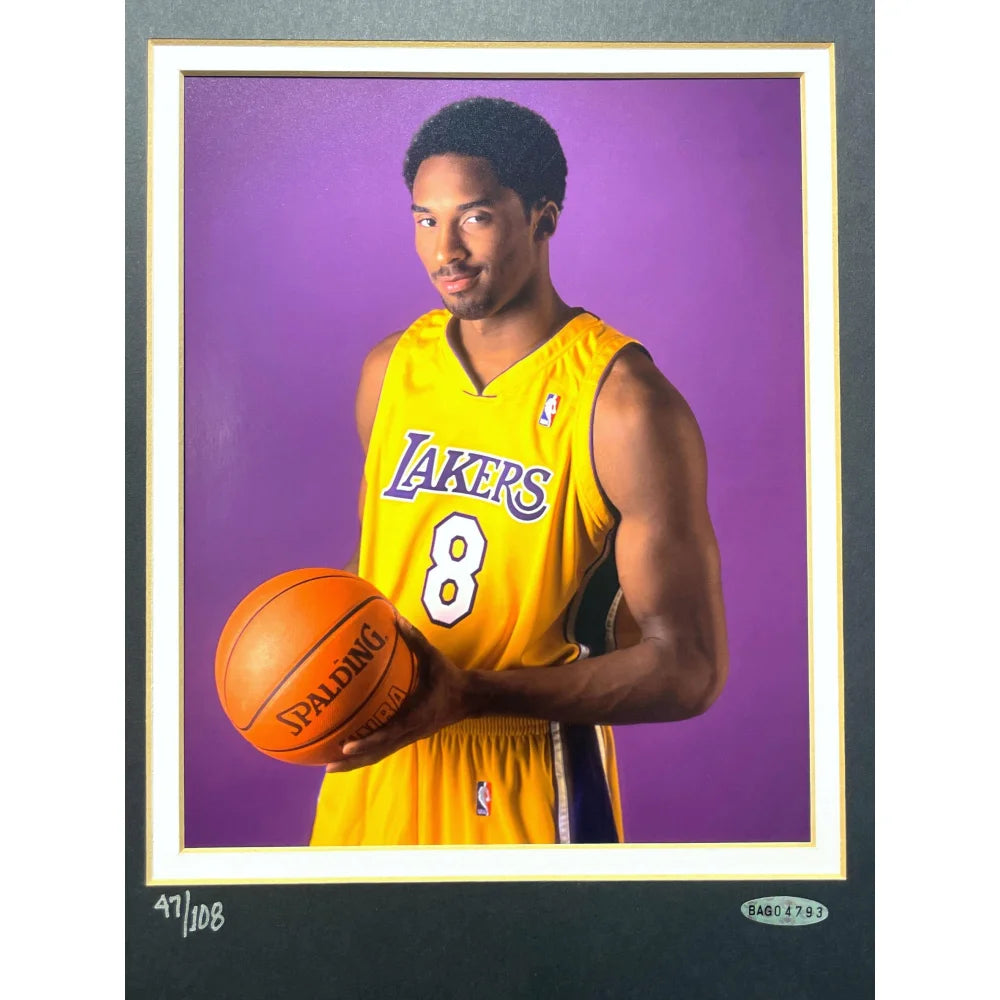 Kobe Bryant Autographed Lakers Final Game Used Confetti Framed Memorabilia #D 1/1 with UDA COA - Perfect for NBA Collectors, Sports Memorabilia Displays & Lakers Fan Gifts