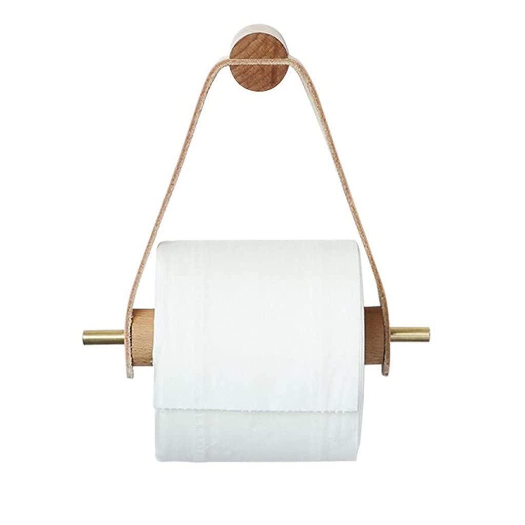 Creative Wooden Wall Mounted Paper Towel Holder - Artistic Roll Tissue Storage Rack for Kitchen & Bathroom - Brown - Perfect for Small Spaces & Home Organization