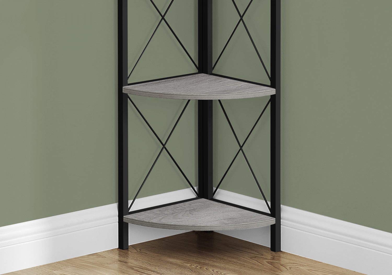 Zeva Grey Bookcase - Modern Bookshelf for Living Room, Bedroom & Office Storage - Sturdy & Stylish Home Furniture