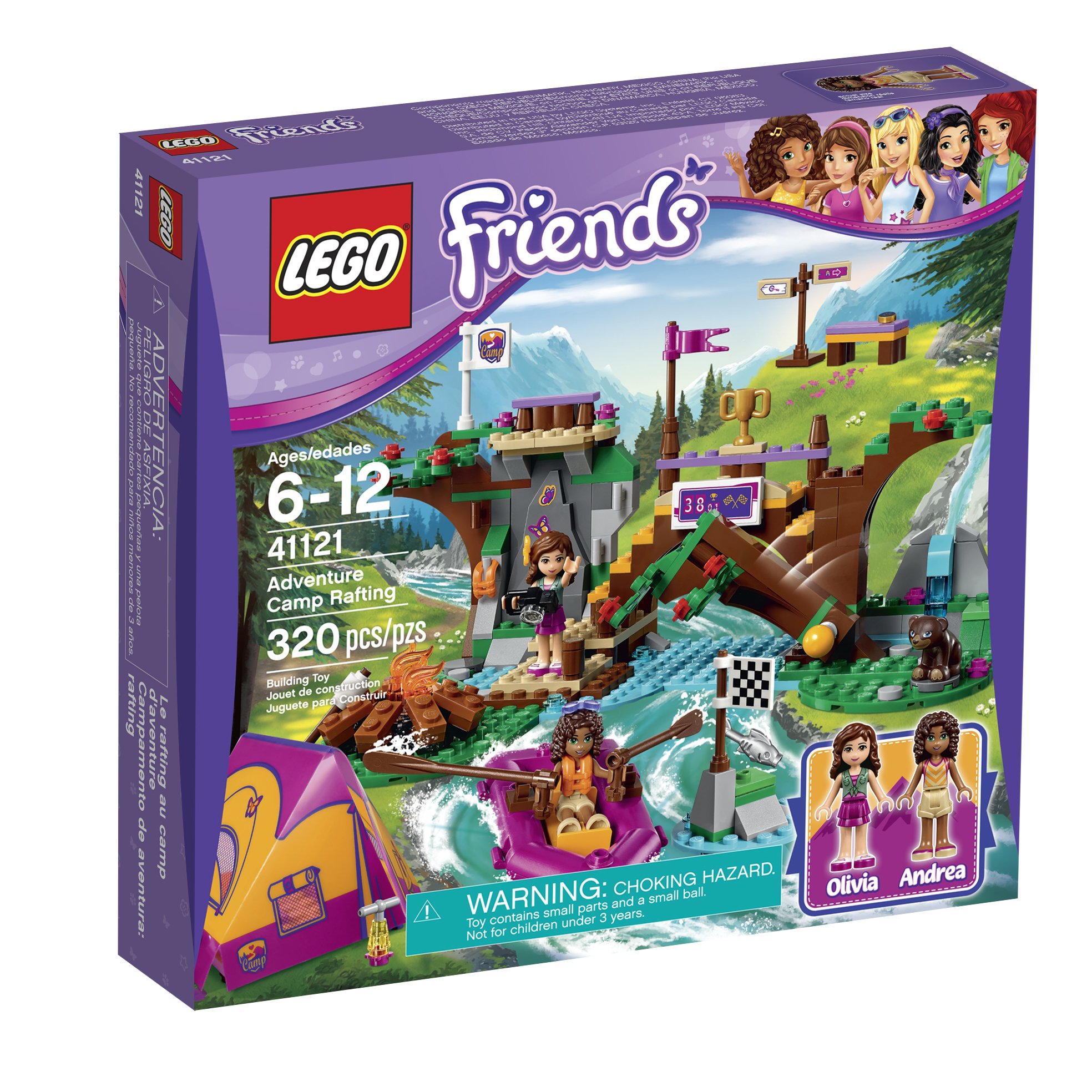LEGO Friends Adventure Camp Rafting Building Kit - 320 Piece STEM Toy for Kids Ages 6-12 | Creative Play, Birthday Gift & Classroom Activity for Young Builders