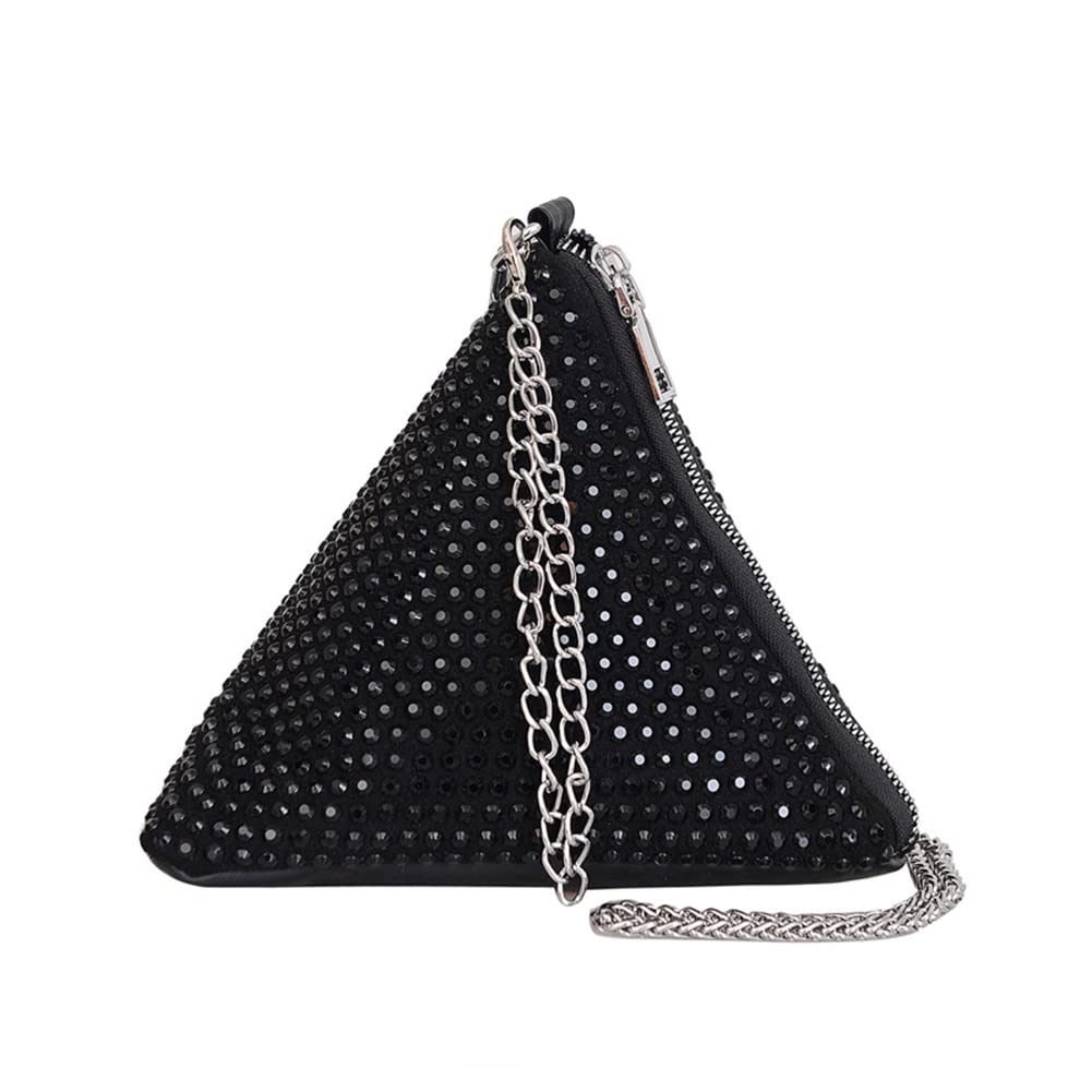 Stylish Rhinestone Triangle Crossbody Bag for Women - Fashionable Zongzi Inspired Shoulder Purse - Perfect for Parties, Dating & Daily Use