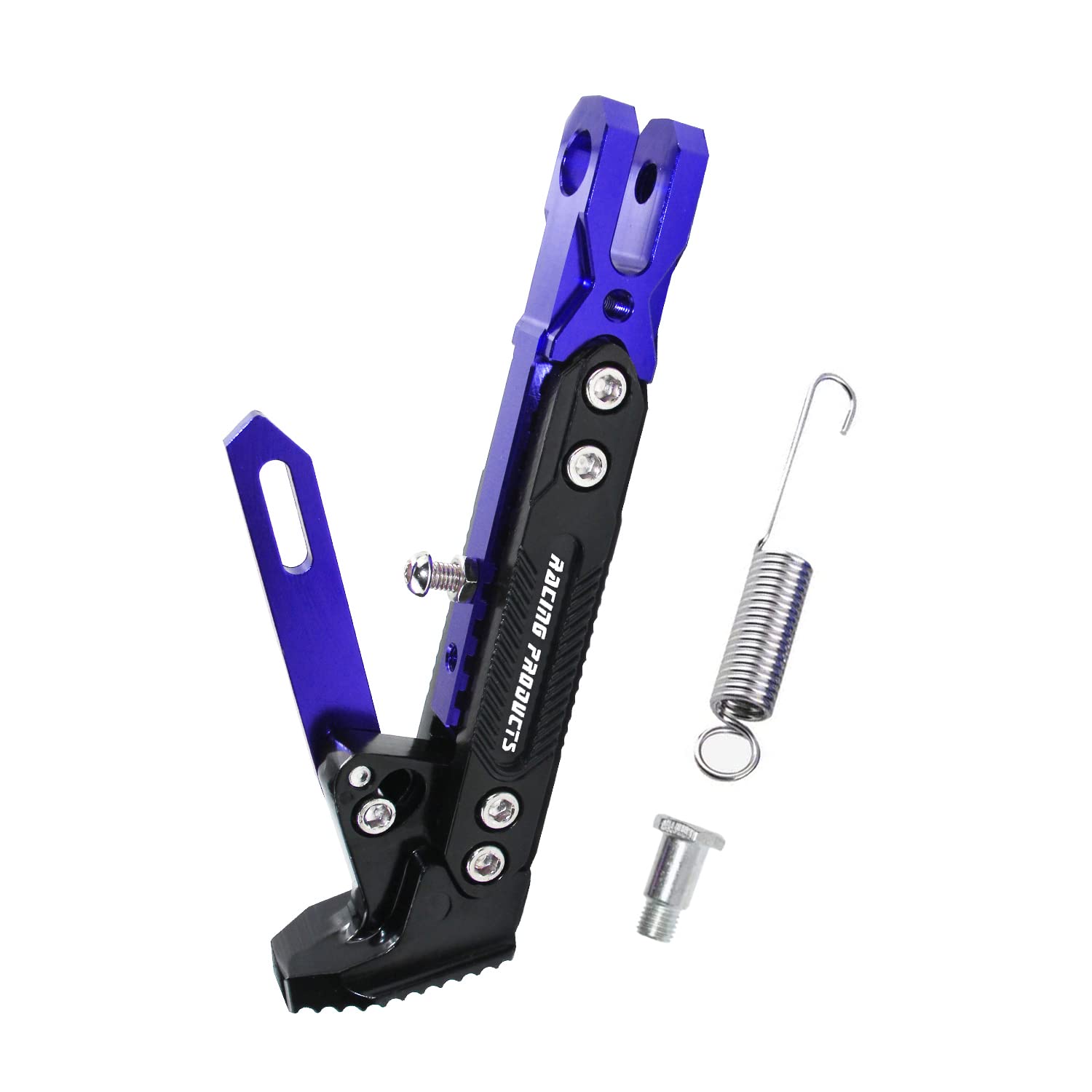Universal Motorcycle Kickstand - CNC Aluminum Alloy Adjustable Side Stand for Scooters, Motocross & Dirt Bikes - Heavy Duty Support for Parking & Maintenance