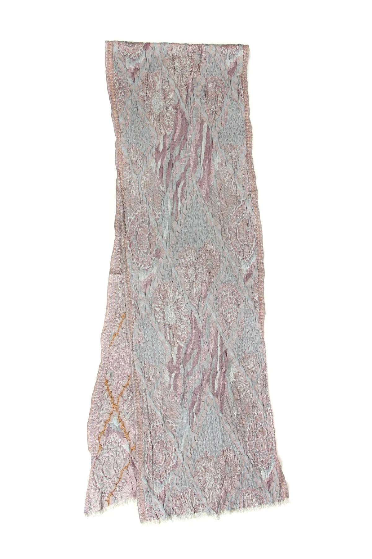 Stylish Abstract Pleated Scarf for Women - Lightweight Fashion Accessory for Fall & Winter Outfits, Office Wear, and Special Occasions