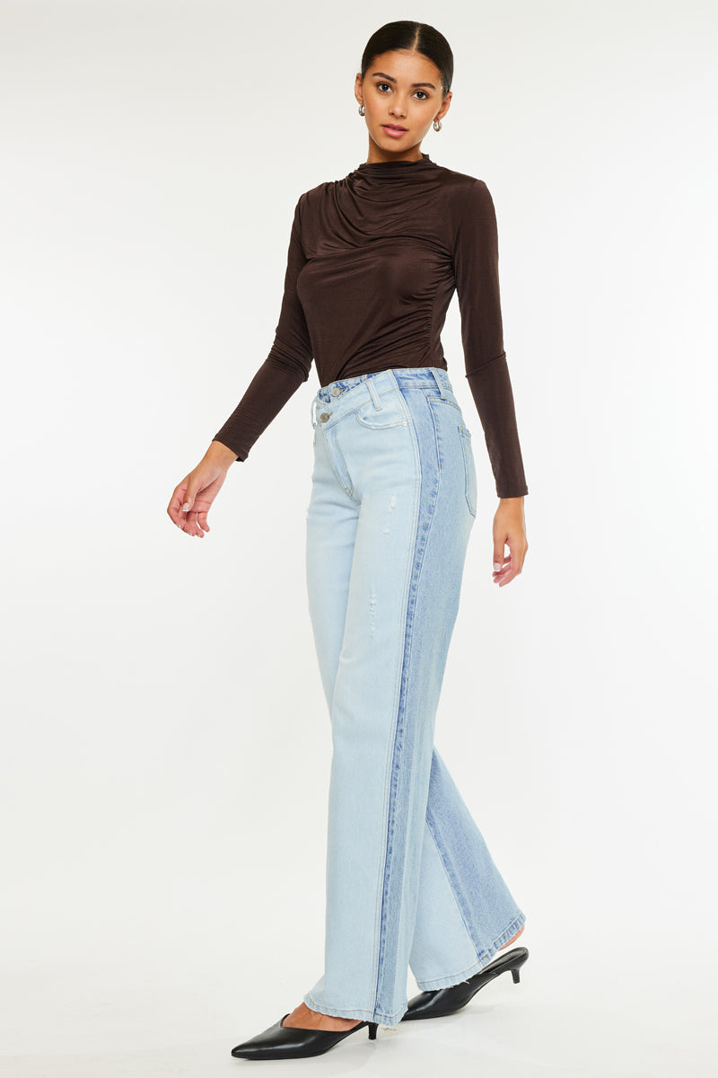 Clara High Rise Wide Leg Jeans for Women - Stretchy Denim Pants with Comfortable Fit - Perfect for Casual Outfits, Workwear & Everyday Style